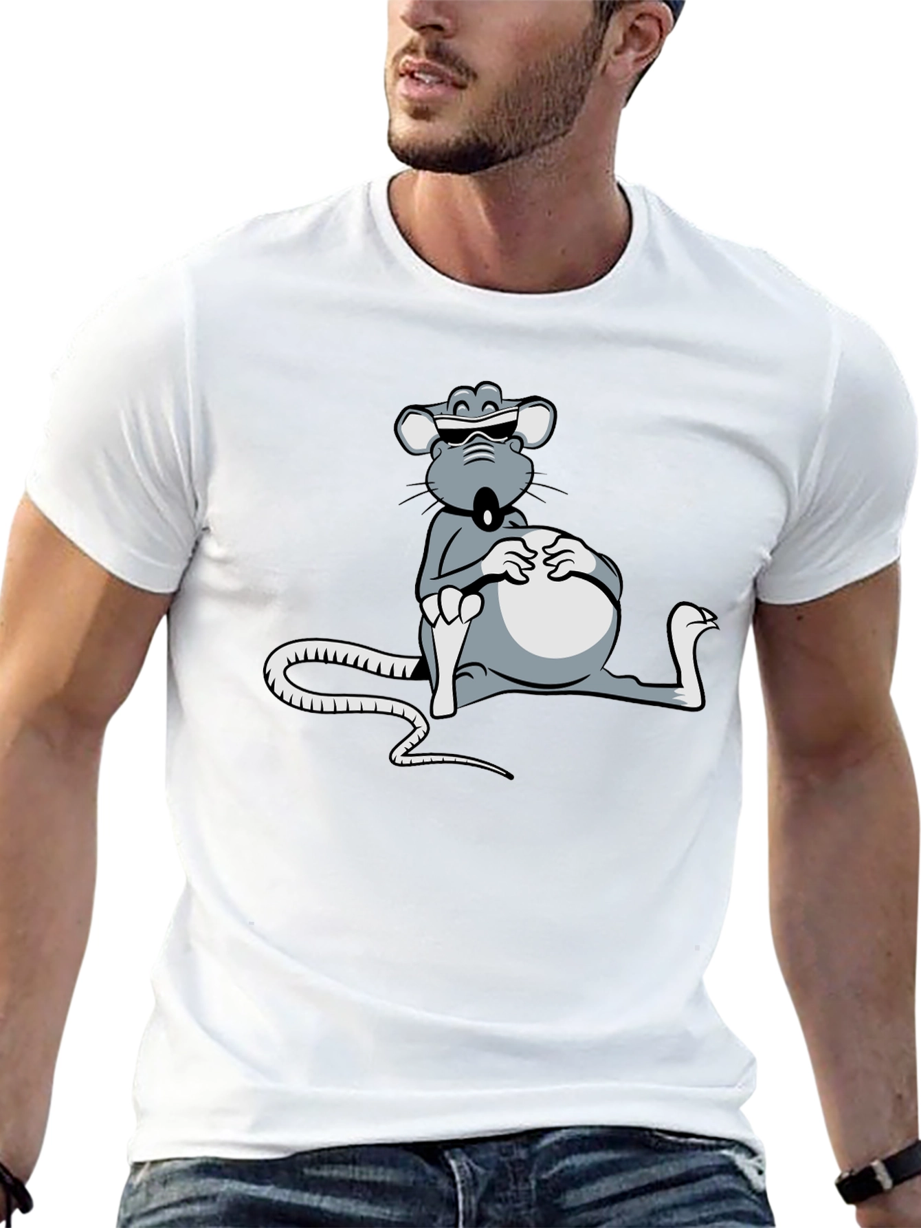 Cool Rat T-Shirt - Relaxed Cartoon Design