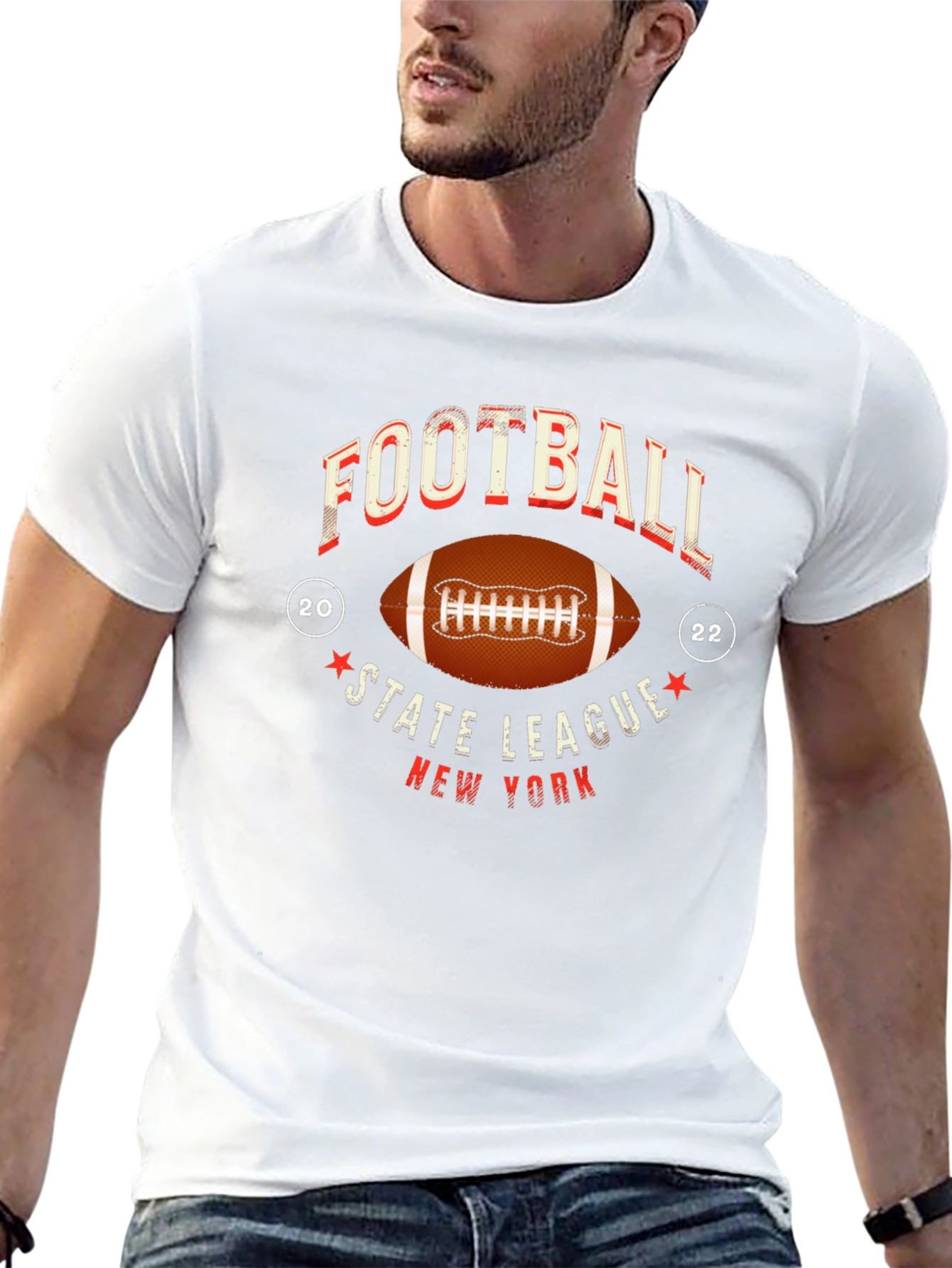 Football State League New York Graphic T-Shirt