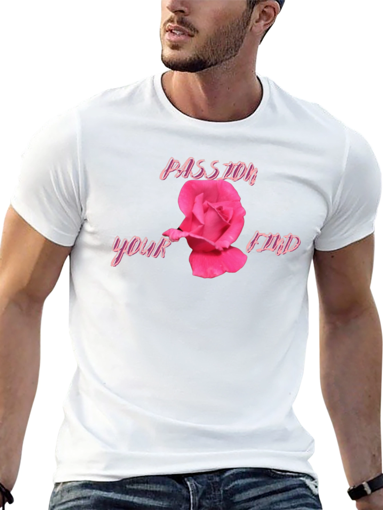 Passion Find Rose Black T-Shirt
