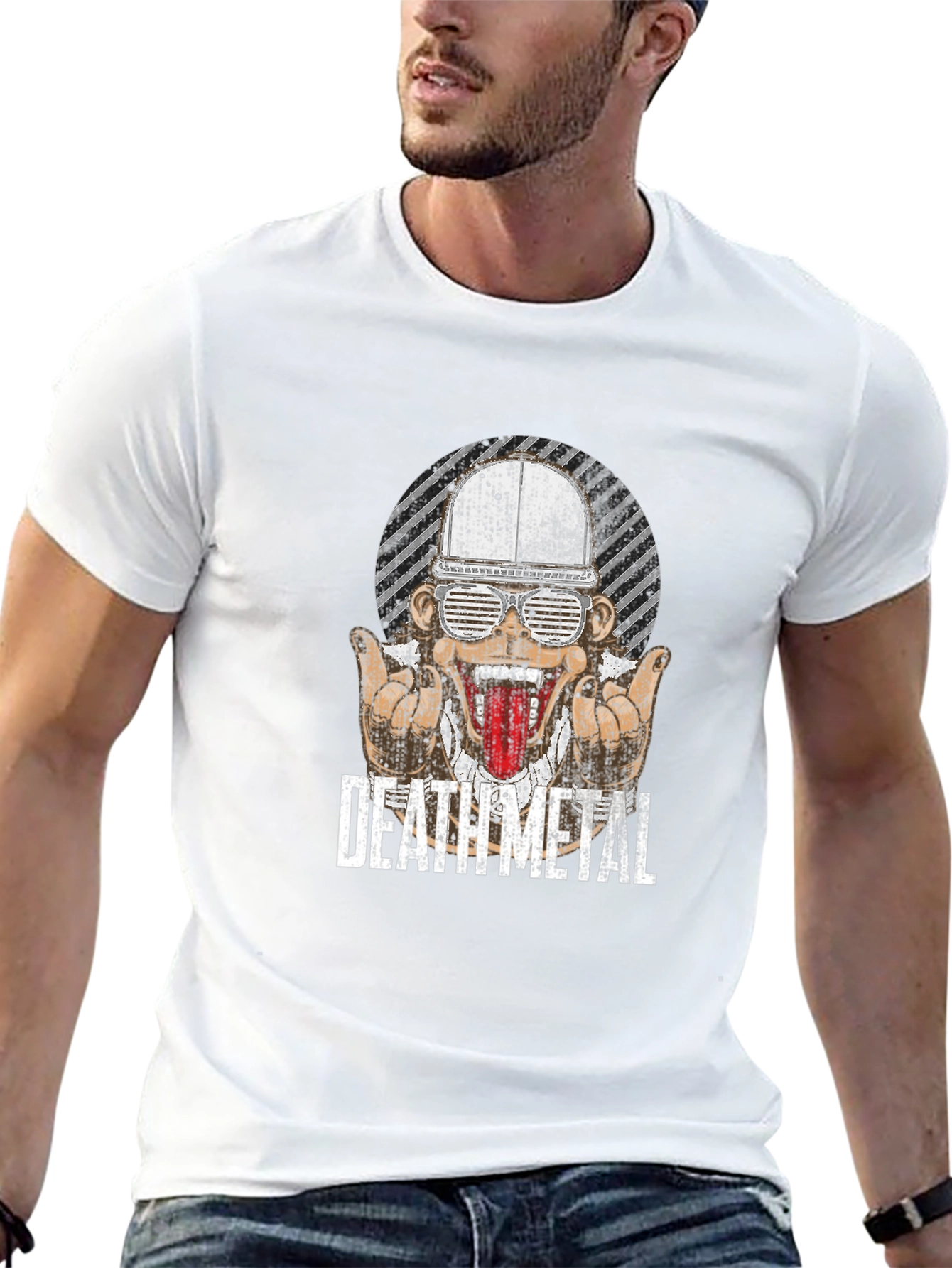 Death Metal Graphic T-Shirt - Edgy Design
