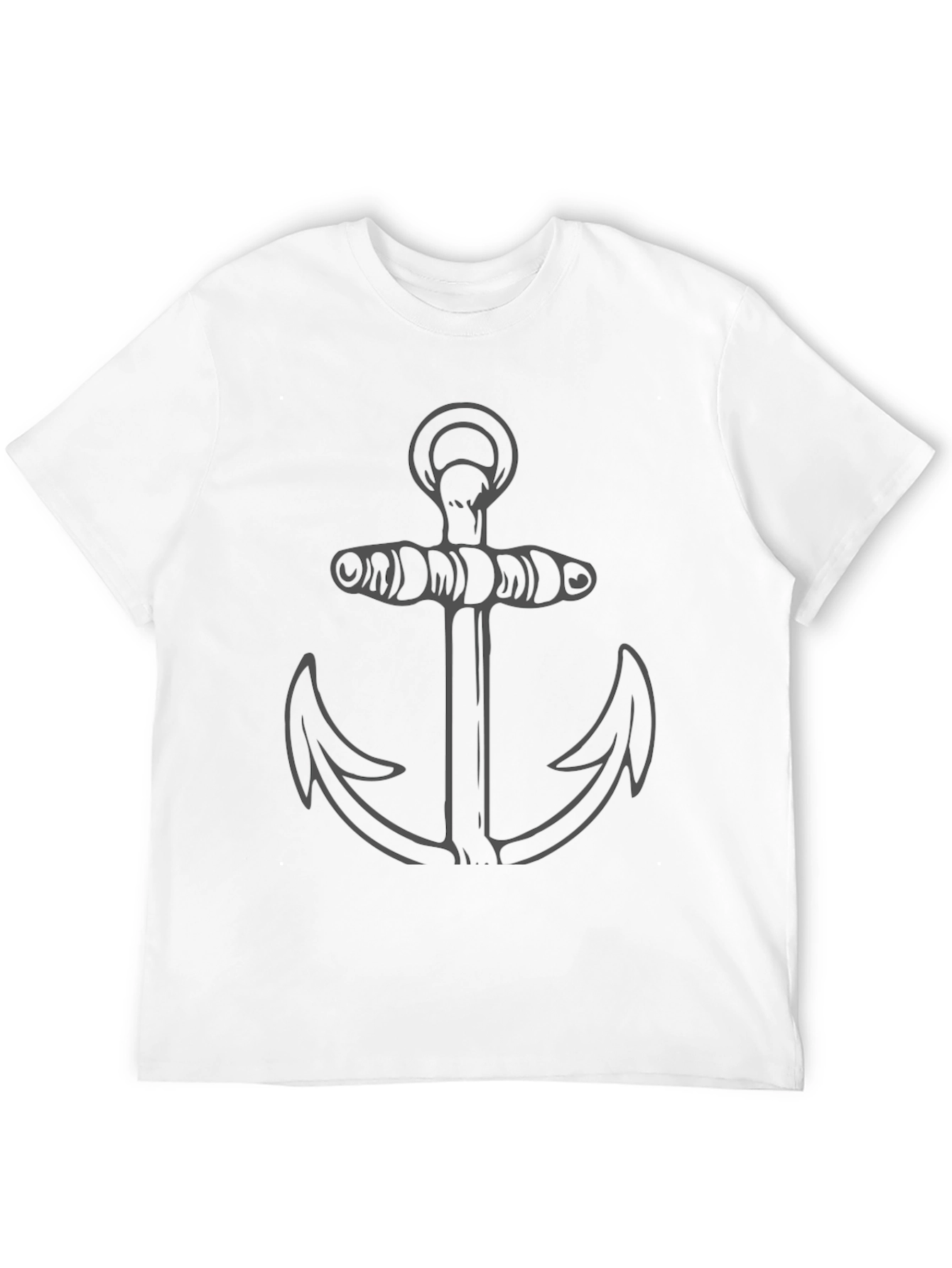 Anchor Graphic Black T-Shirt - Nautical Style