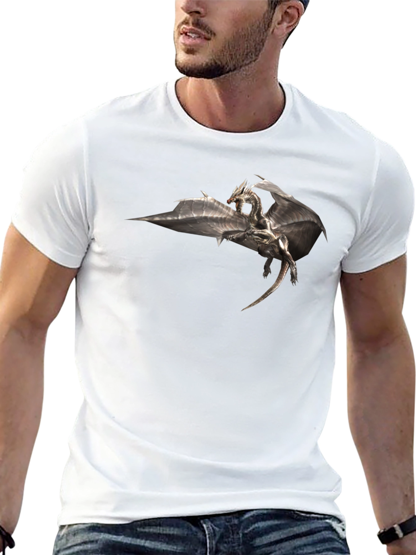 Dragon Graphic Black T-Shirt - Fantasy Tee