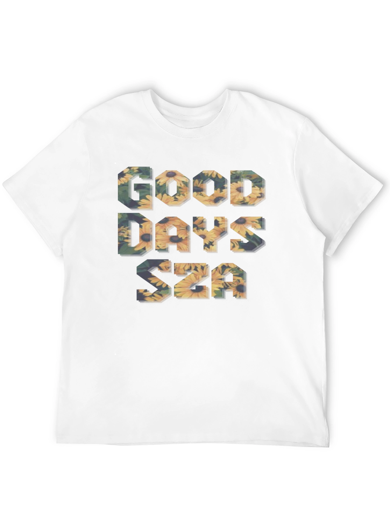 Good Days SZA Floral Graphic Black T-Shirt