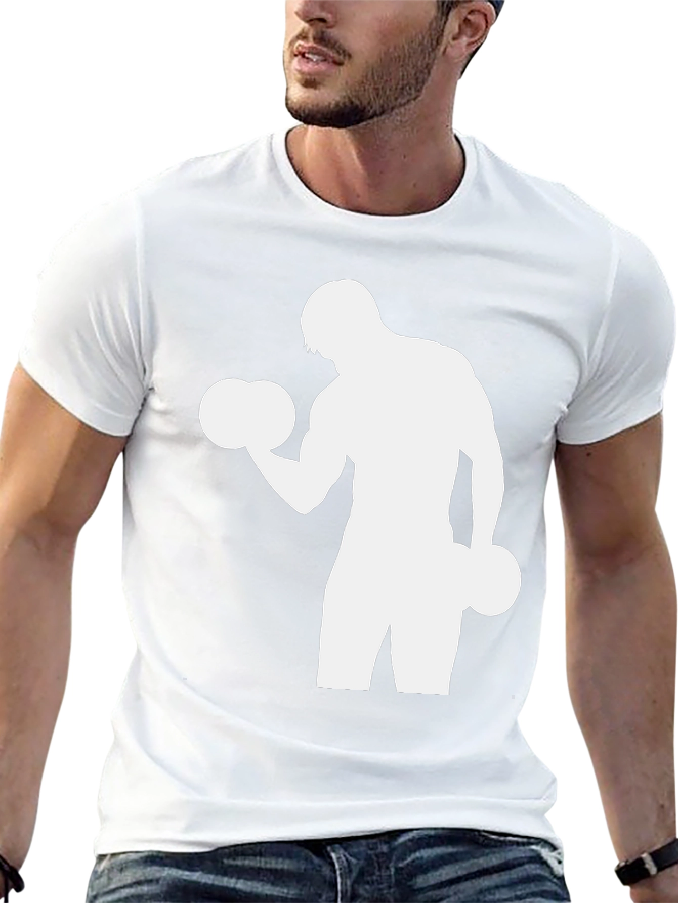 Gym T-Shirt: Fitness Workout Silhouette