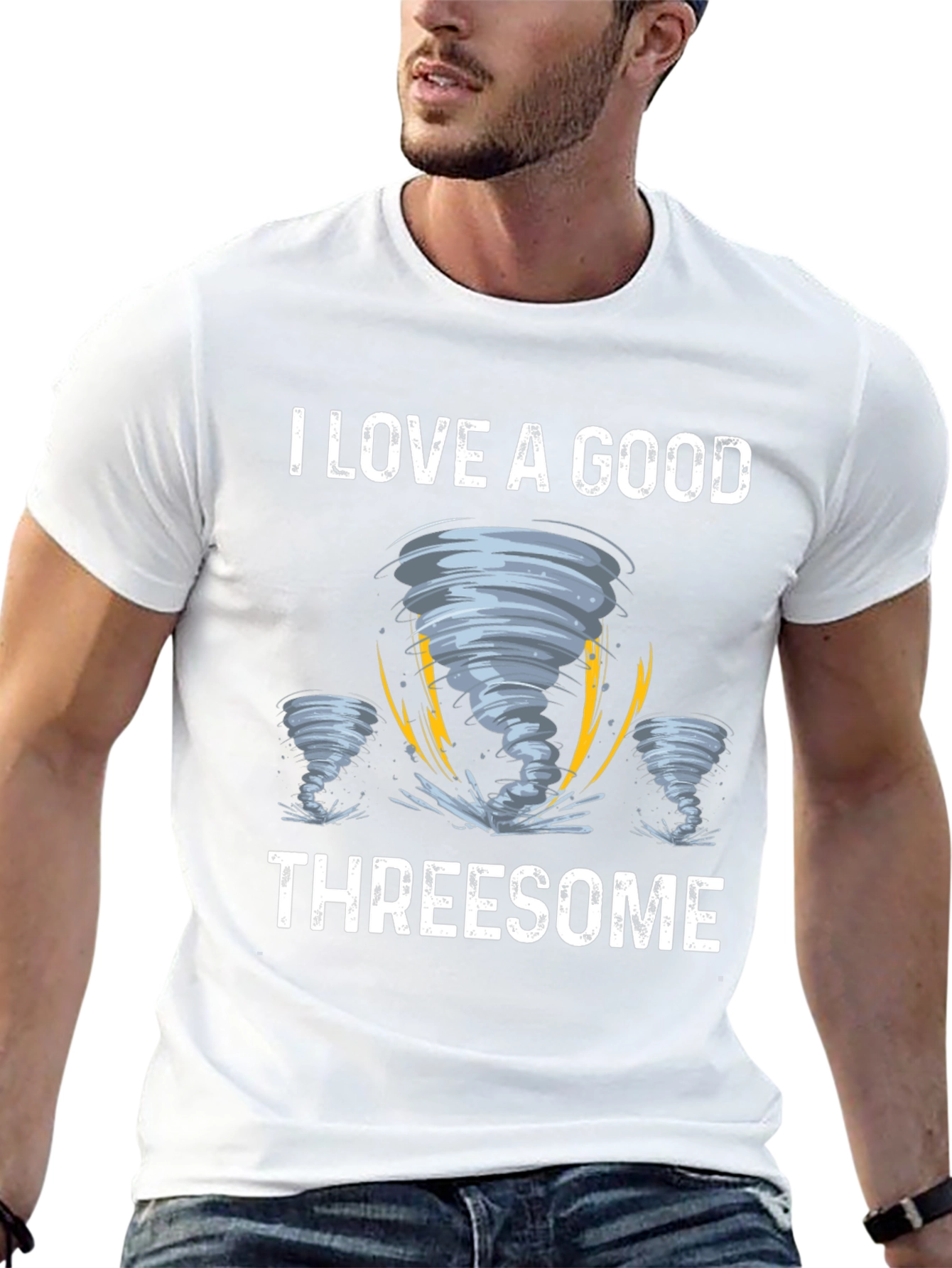 I Love A Good Threesome Tornado Graphic Tee