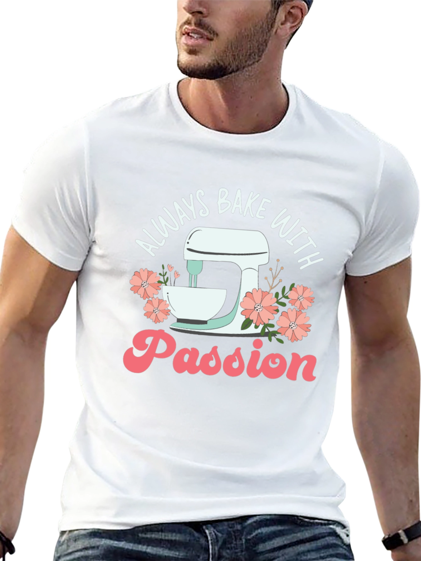 Always Bake with Passion Black Graphic Tee