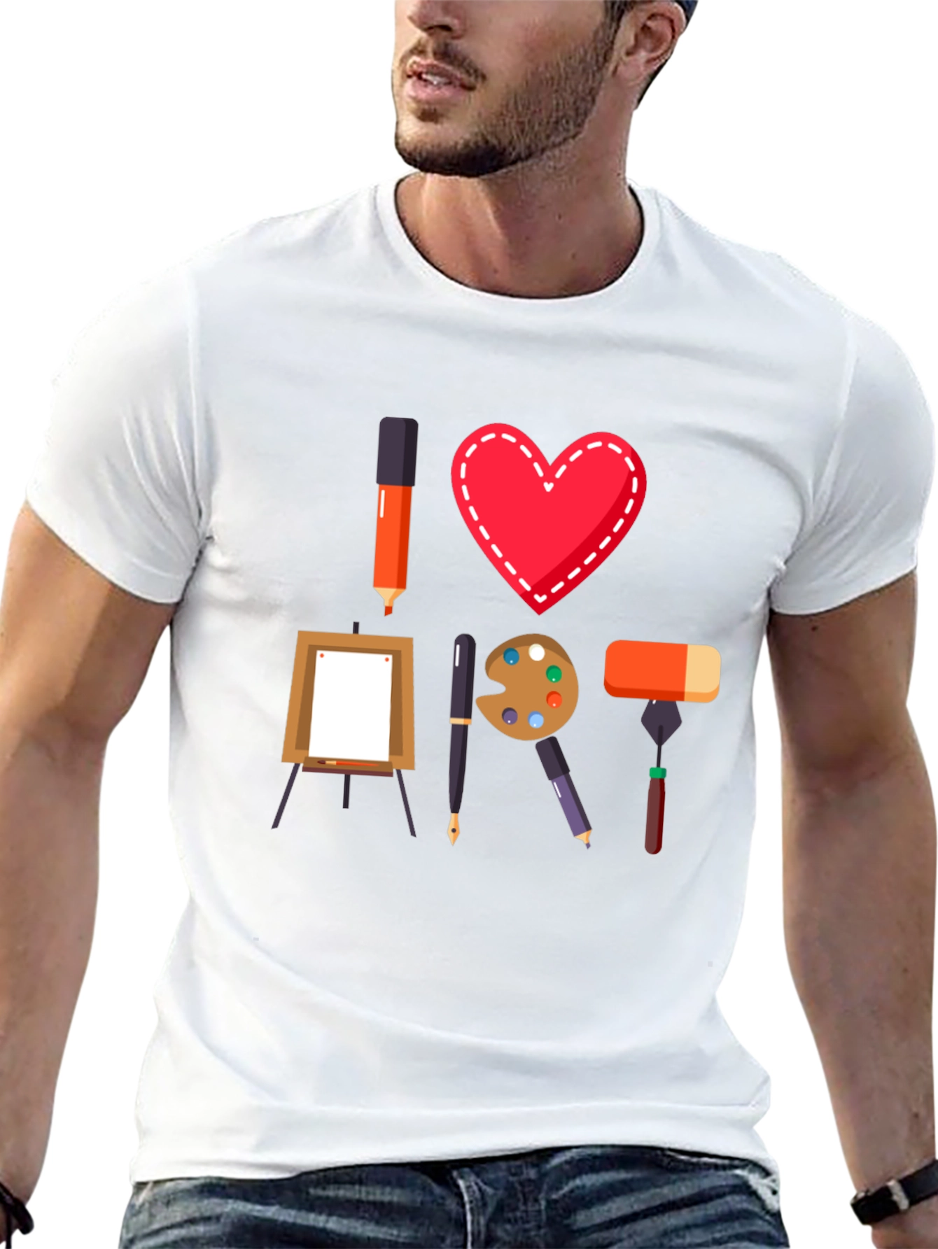 I Heart Art T-Shirt - Artist Lover Tee