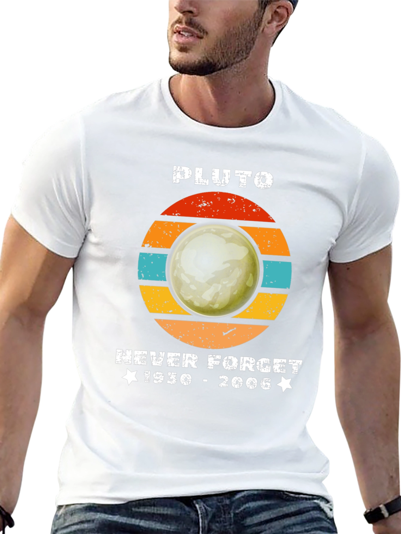 Pluto Never Forget Graphic Tee - Retro Style