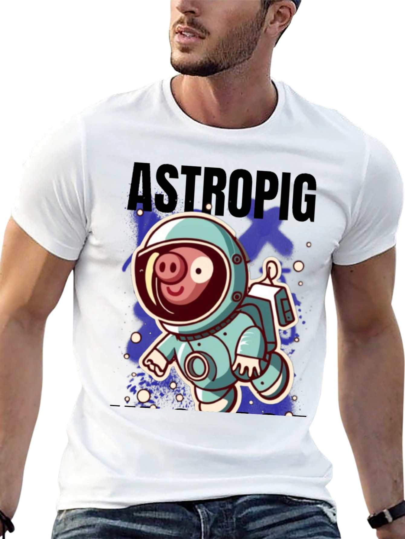 Astro Pig Graphic Tee - Space Adventure Shirt