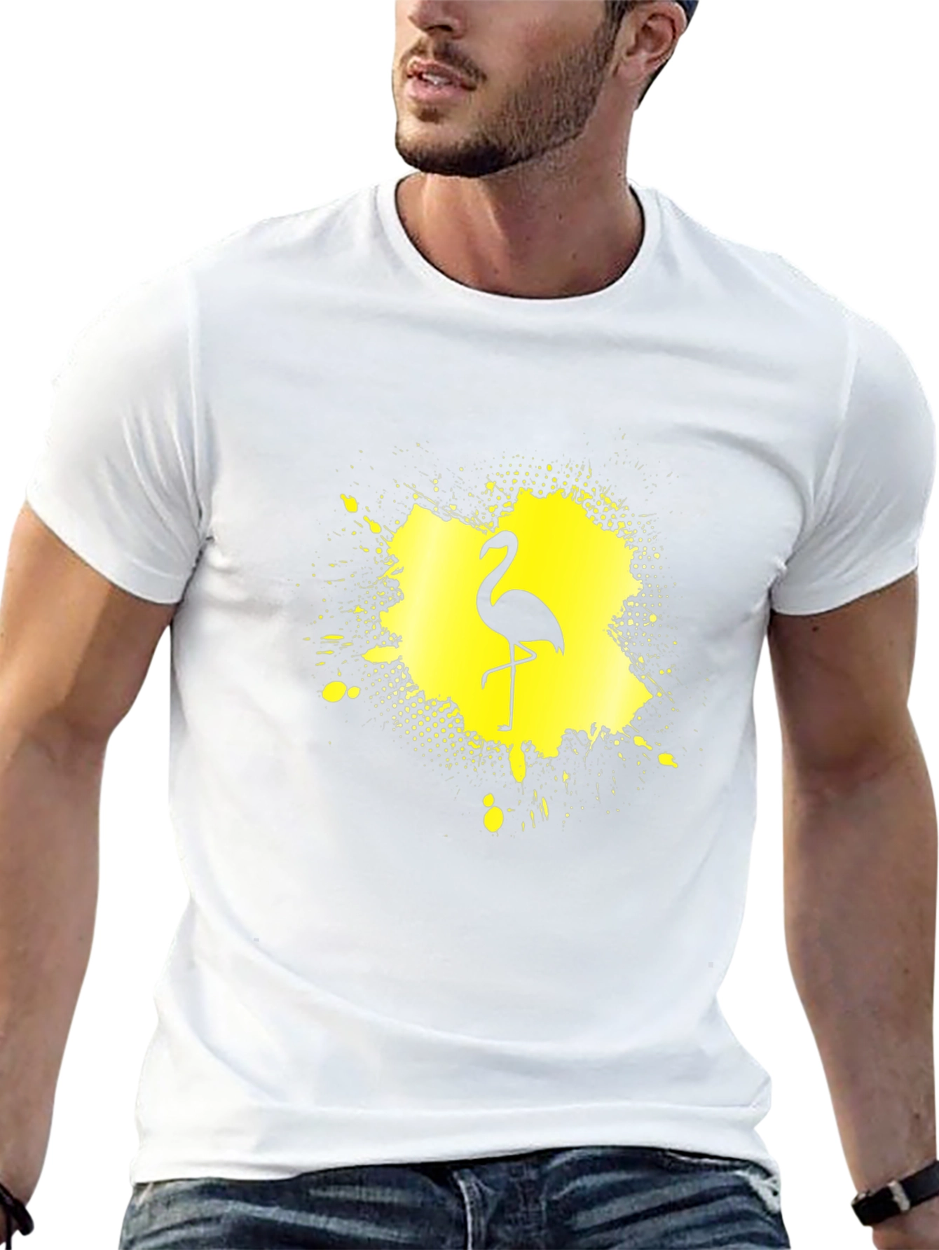 Flamingo Splash T-Shirt - Stylish Graphic Tee