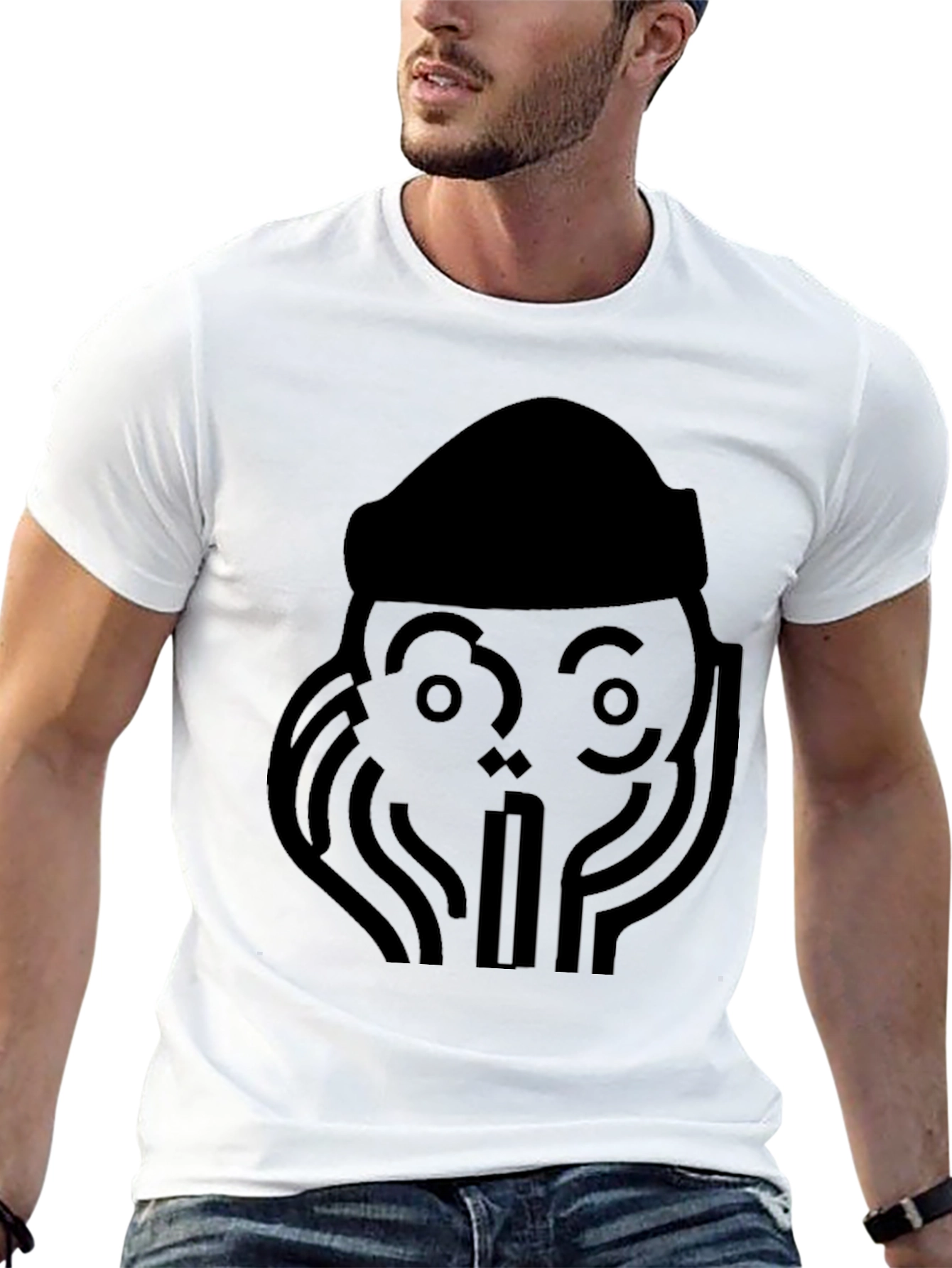 Graphic Tee - Abstract Face Design
