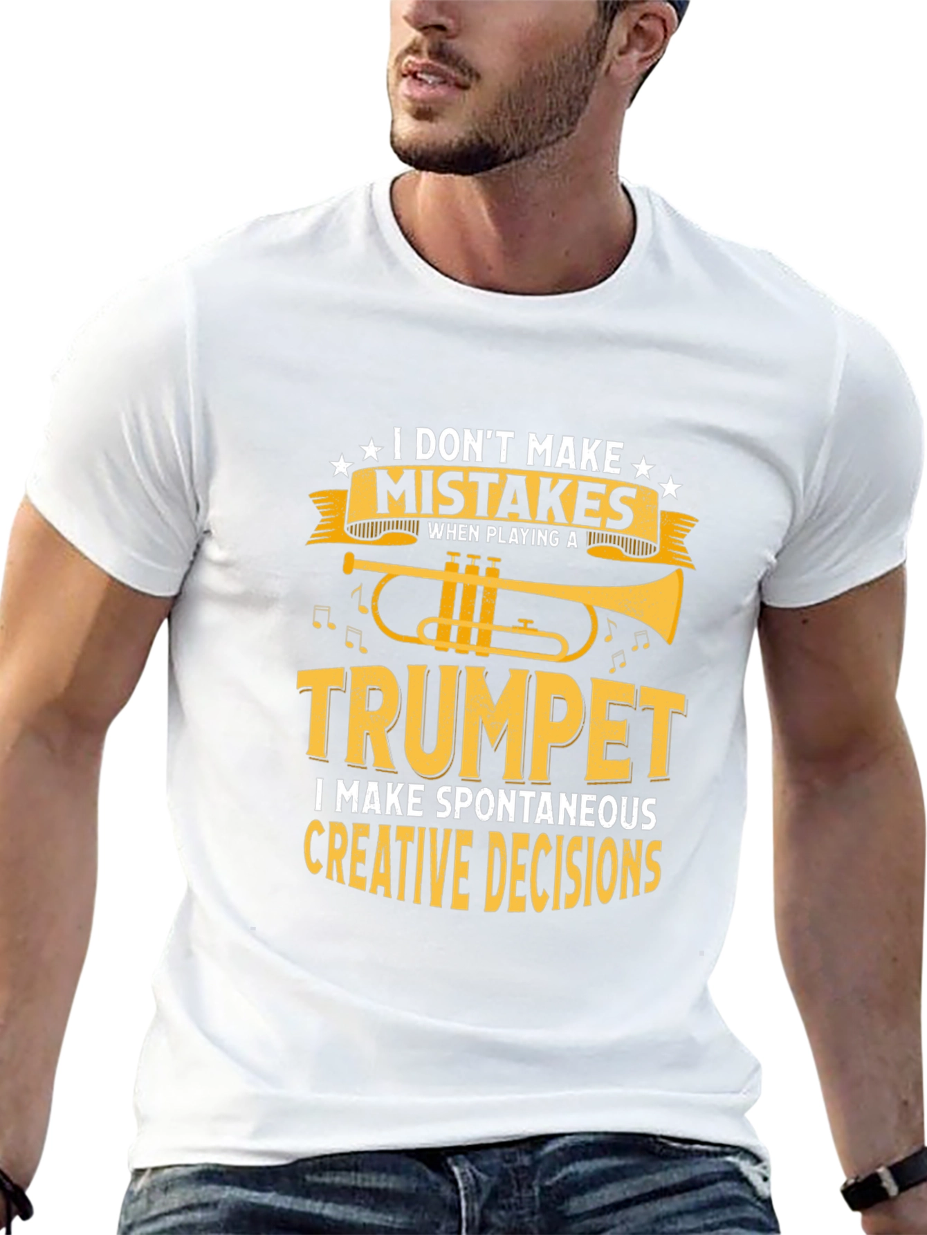 Trumpet Player Black T-Shirt: Creative Decisions