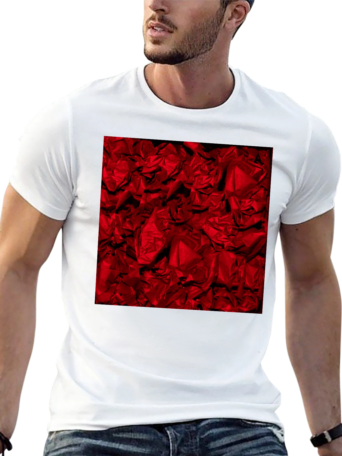 Abstract Red Texture T-Shirt