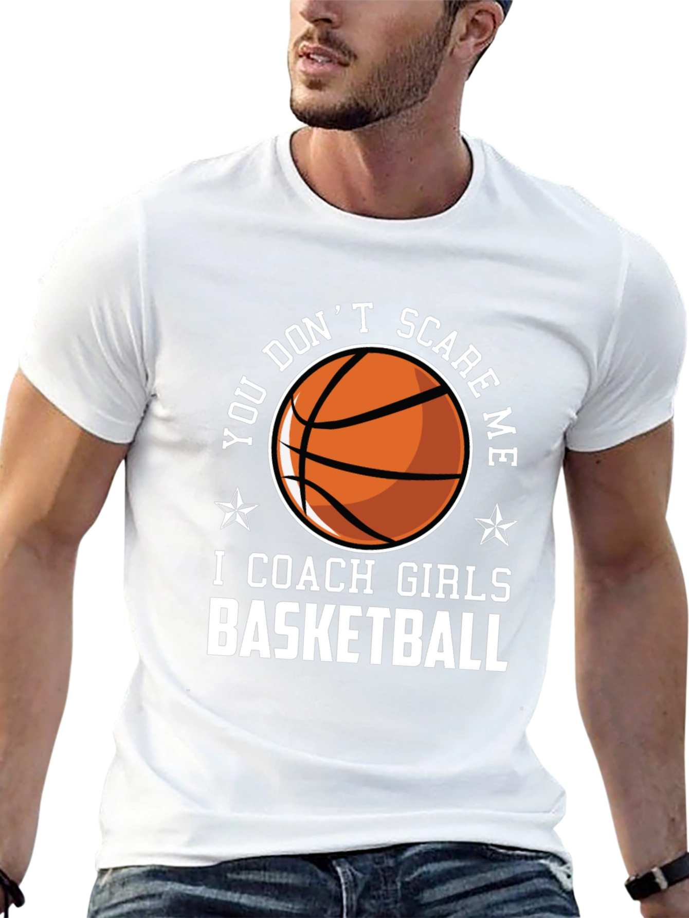 Funny Girls Basketball Coach T-Shirt - Dont Scare Me