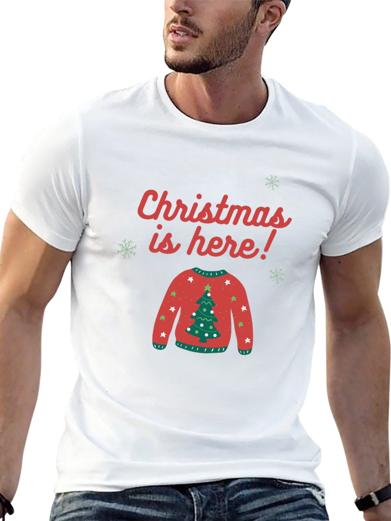 Christmas is Here Ugly Sweater T-Shirt