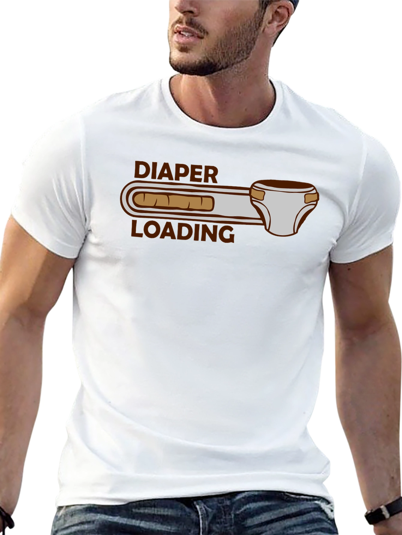 Diaper Loading Funny Graphic Tee Shirt