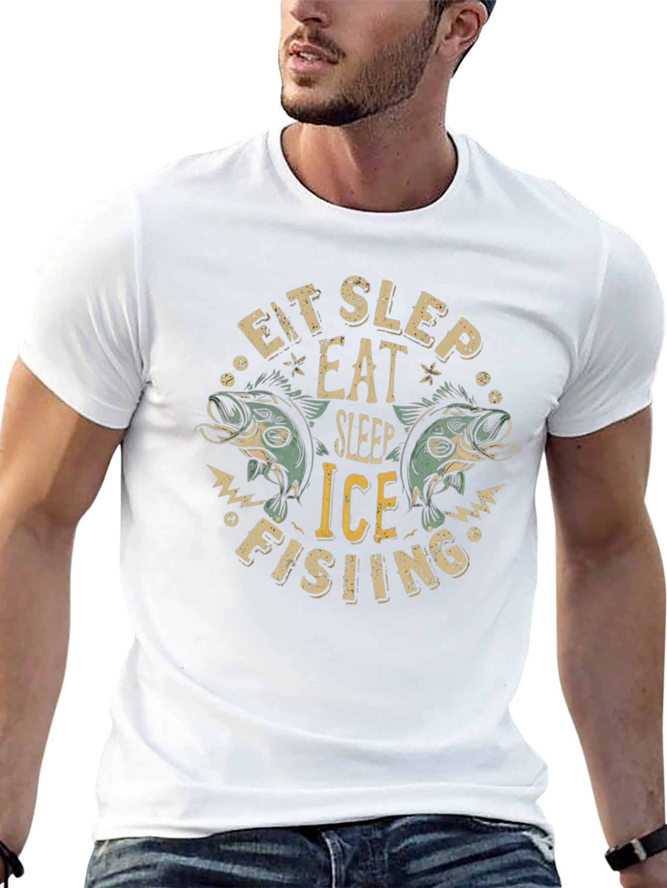 Eat Sleep Ice Fishing Graphic T-Shirt