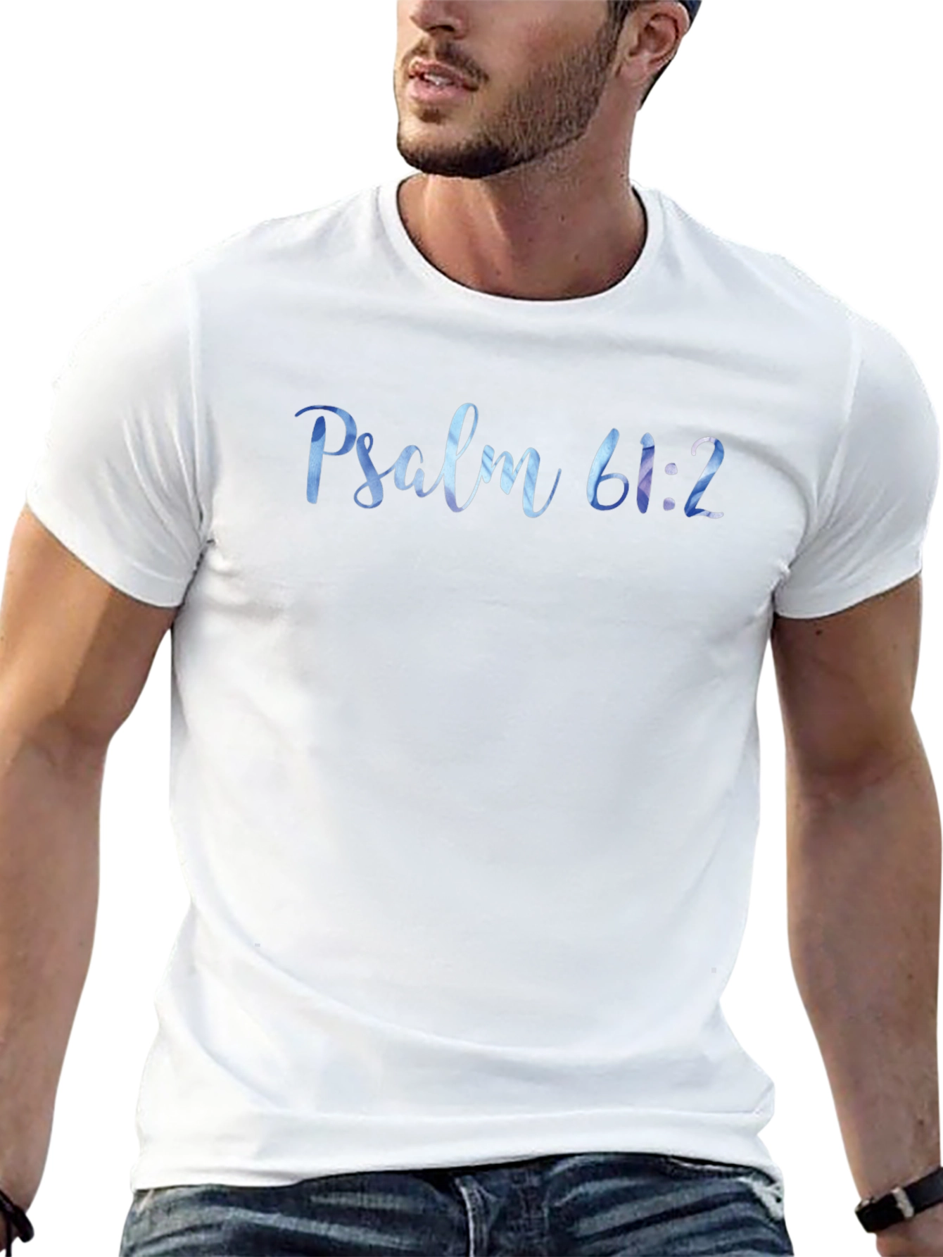 Psalm 61:2 Graphic Tee - Black Christian T-Shirt