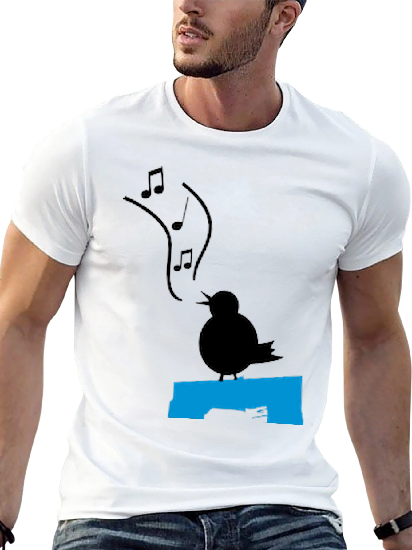 Singing Bird Graphic Tee - Black T-Shirt