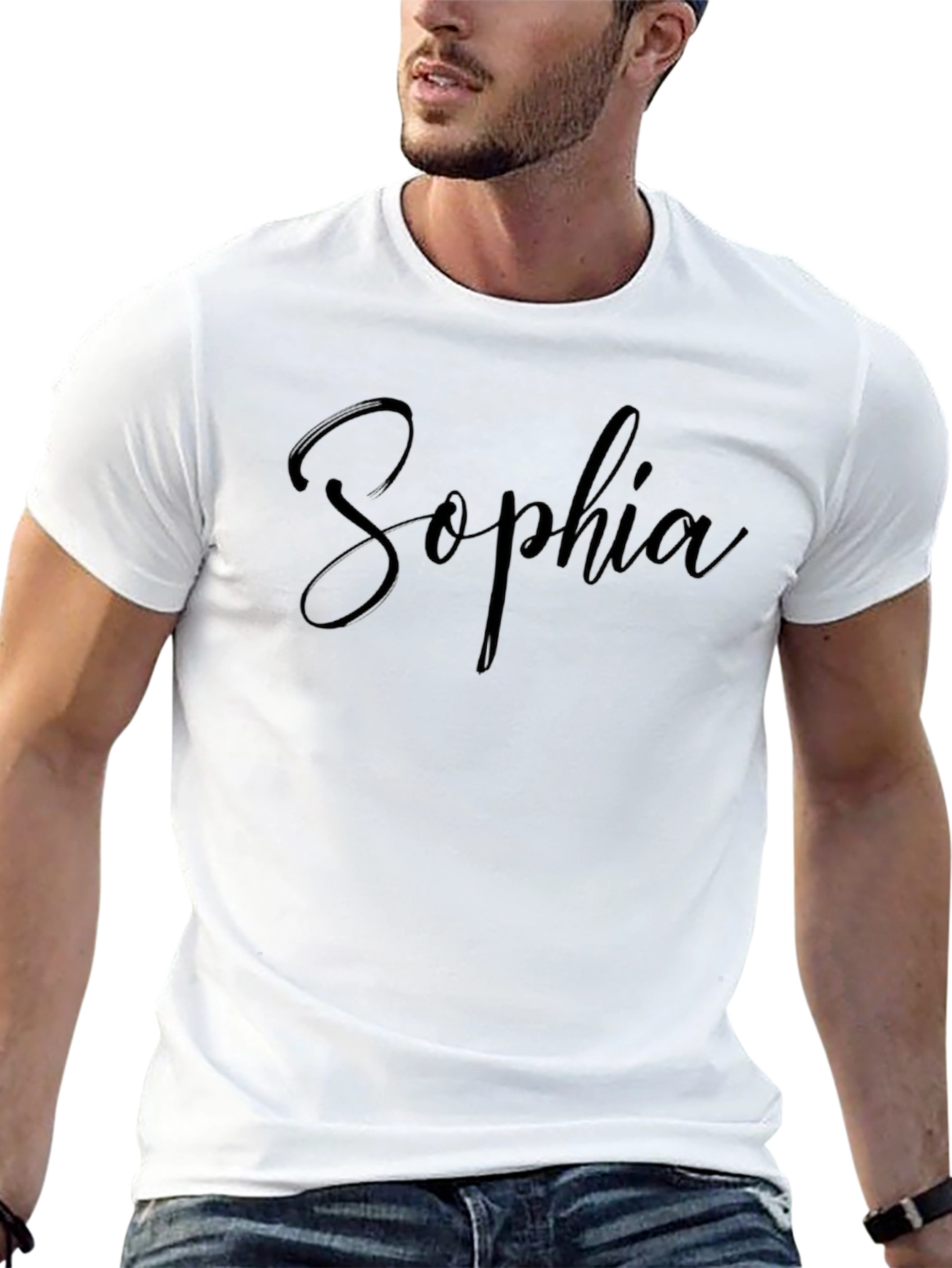 Personalized Sophia Black T-Shirt