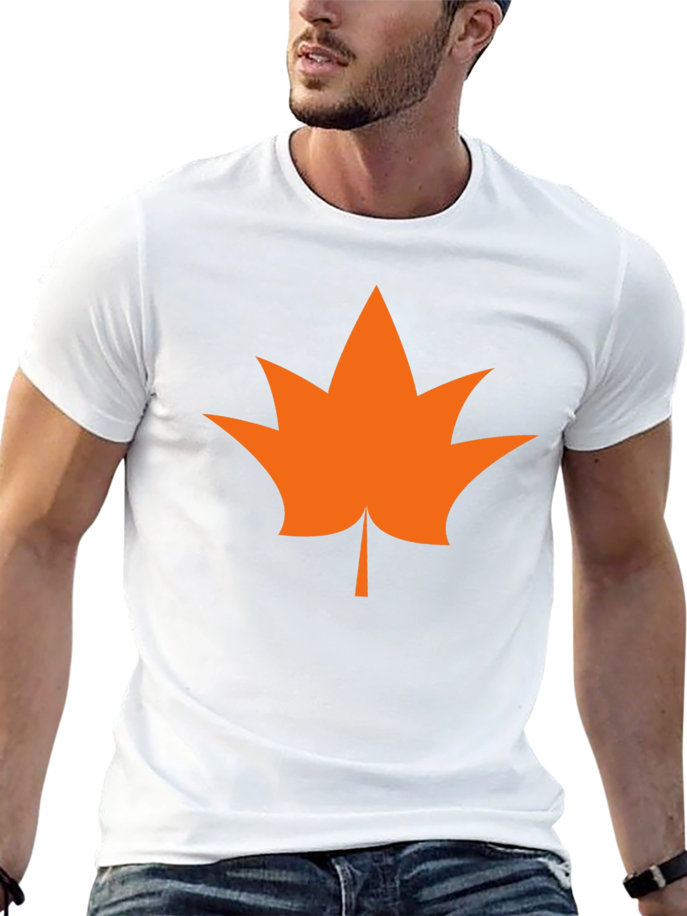 Leaf Graphic Tee - Casual Style Black T-Shirt