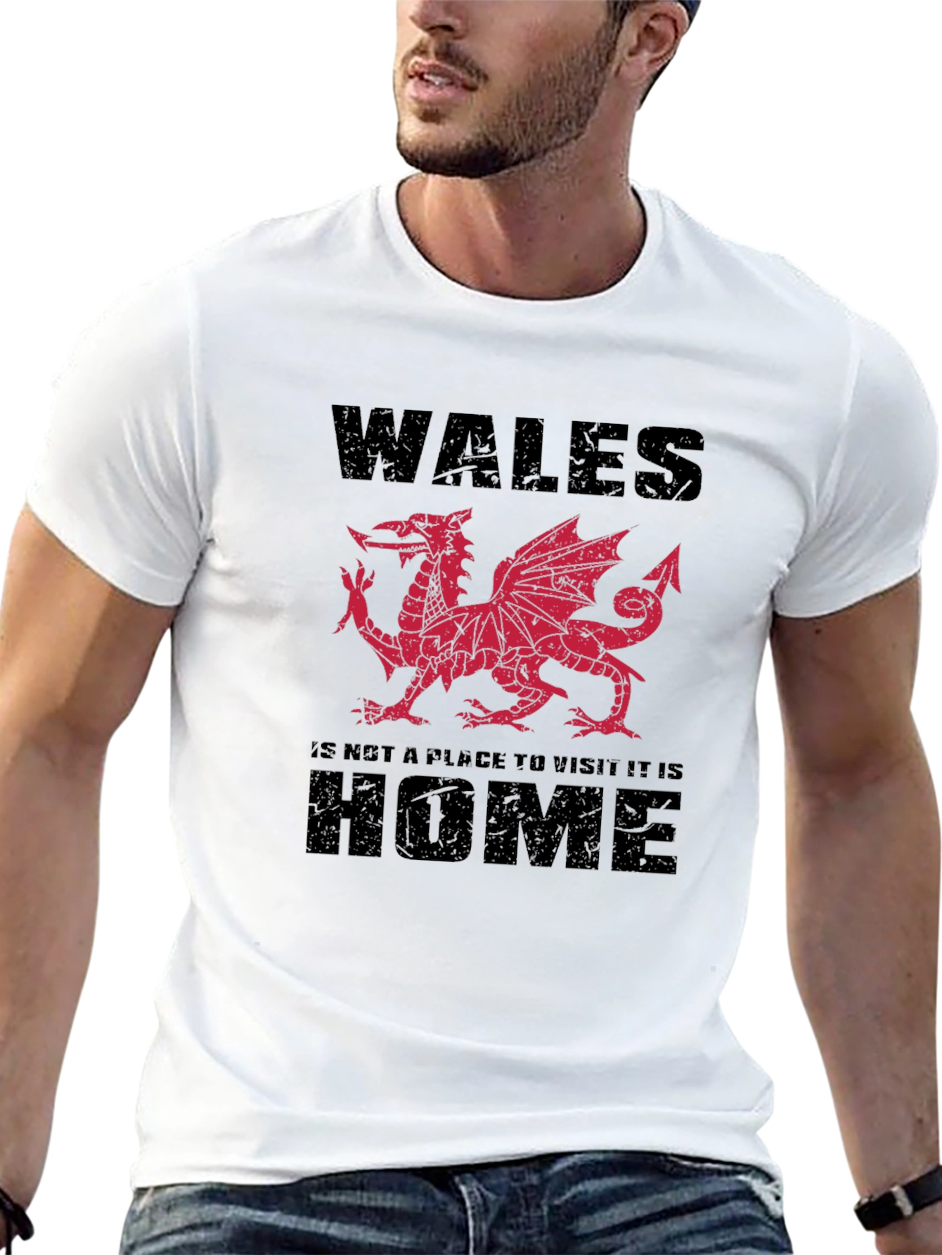 Welsh Dragon T-Shirt: Wales is Home