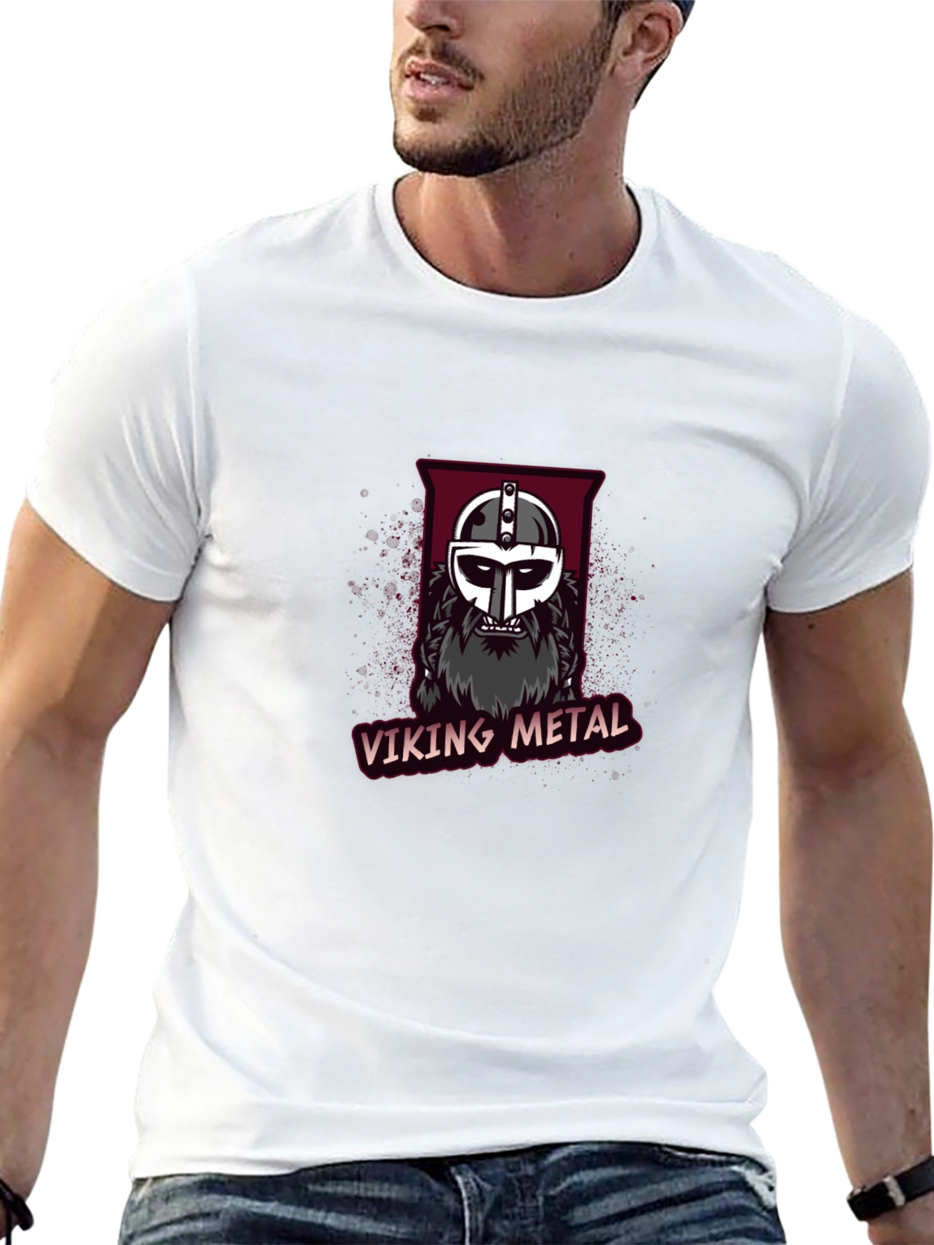 Viking Metal Graphic Tee - Black Cotton T-Shirt