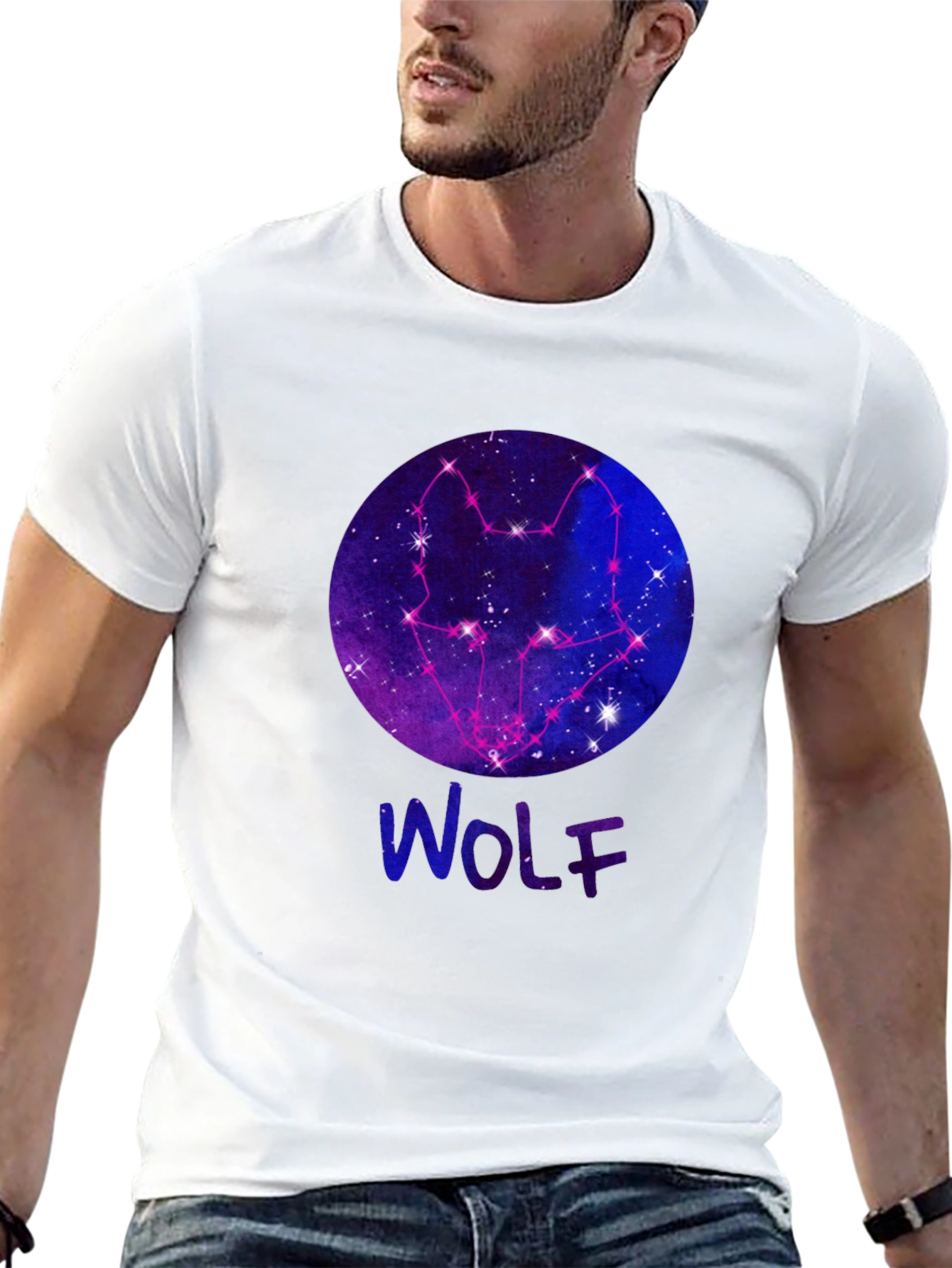 Wolf Constellation Galaxy T-Shirt