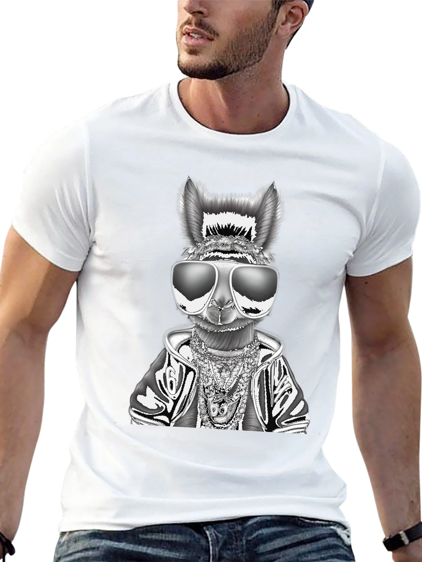 Cool Llama Graphic Tee - Black