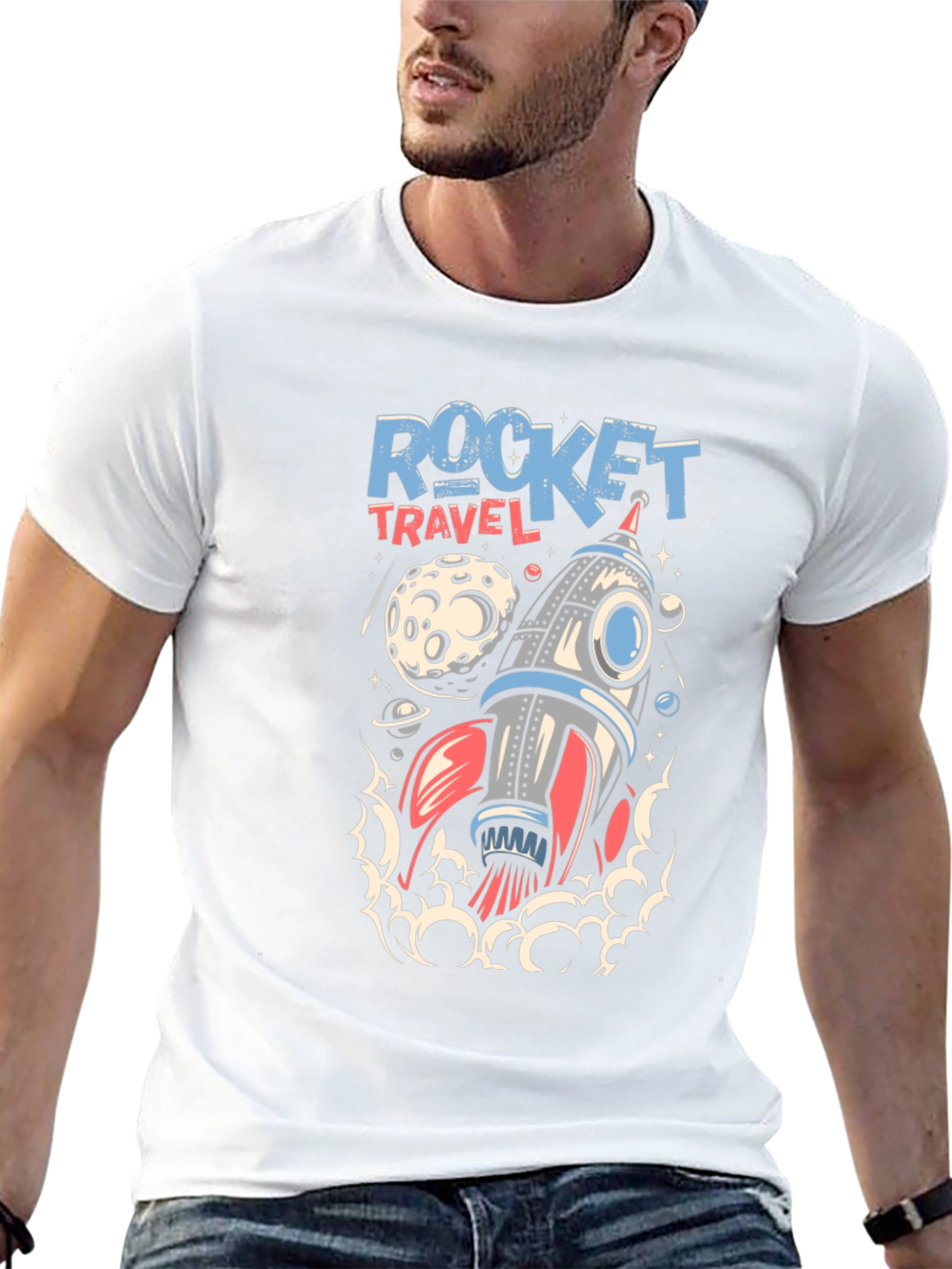 Rocket Travel T-Shirt - Space Adventure Tee