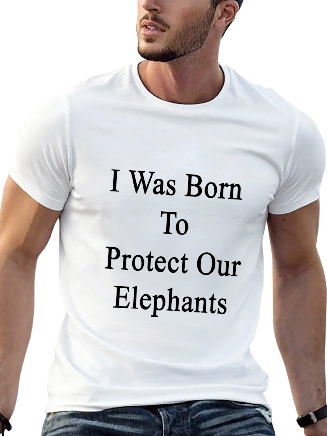 Protect Elephants Black T-Shirt
