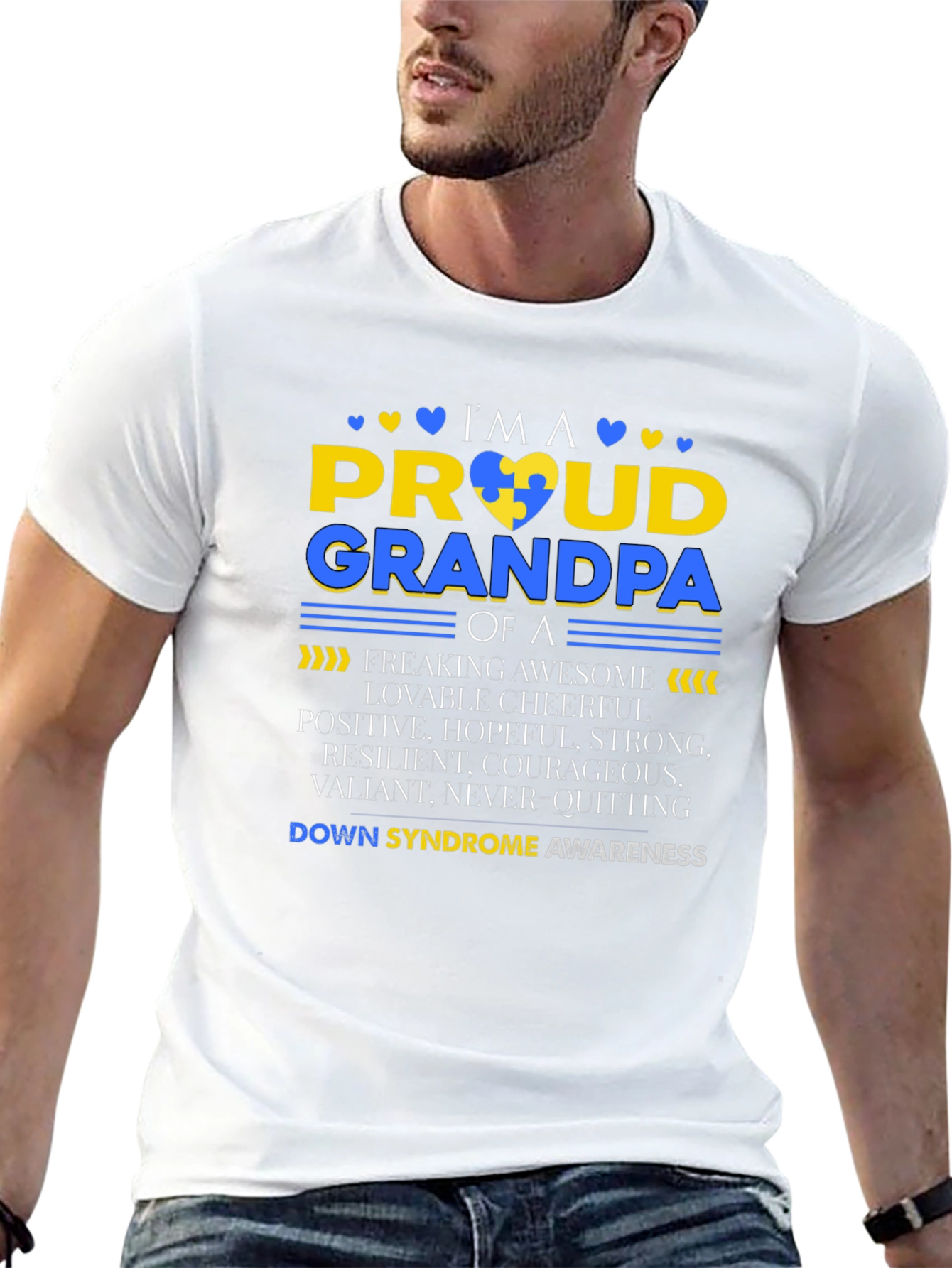 Proud Grandpa Down Syndrome Awareness T-Shirt