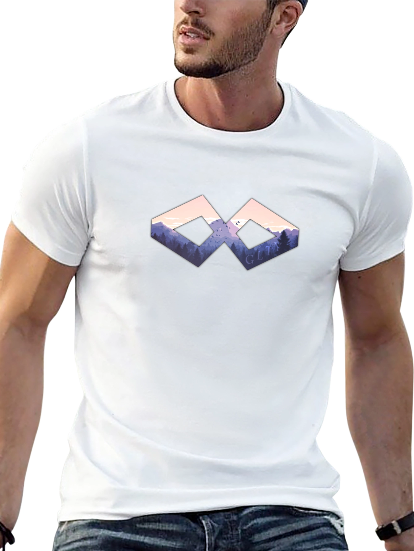 Nature Vista Graphic Black T-Shirt