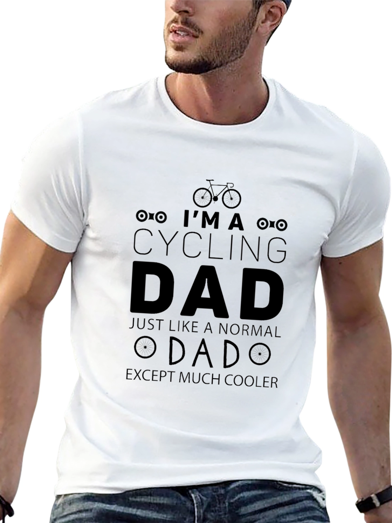 Cycling Dad Graphic Tee - Cool Fathers Day Gift