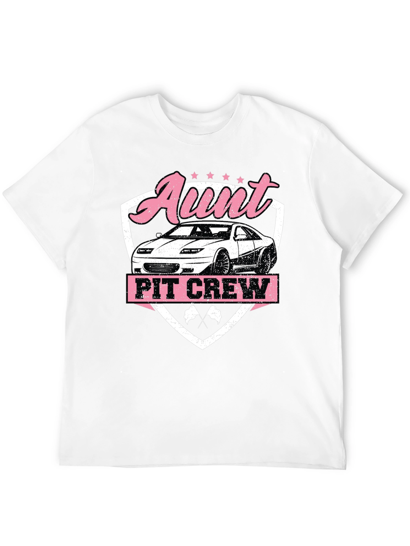 Aunt Pit Crew Car Racing Tee