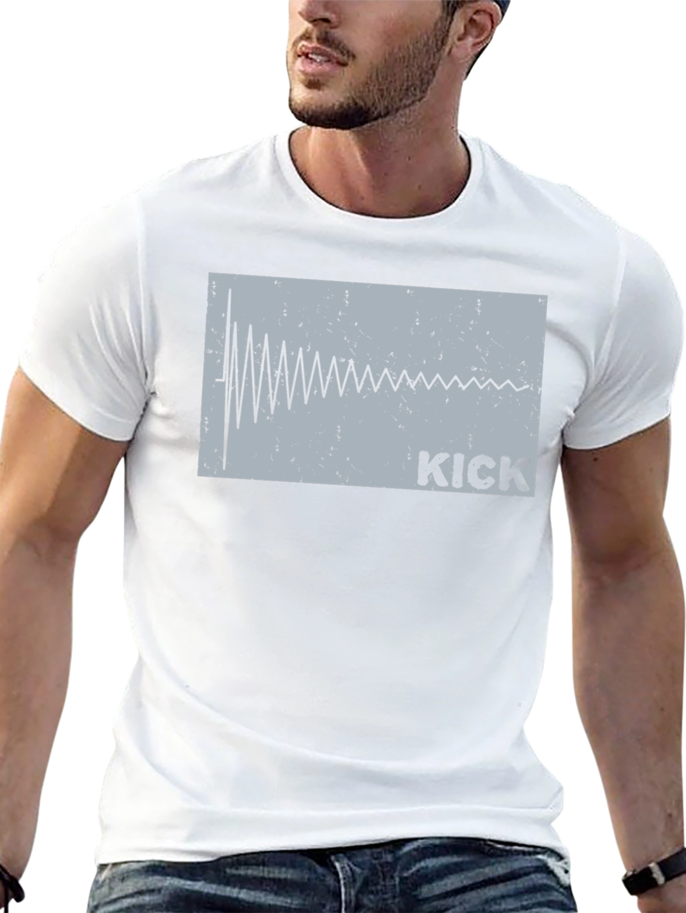 Kick Drum Waveform T-Shirt - Music Producer Tee