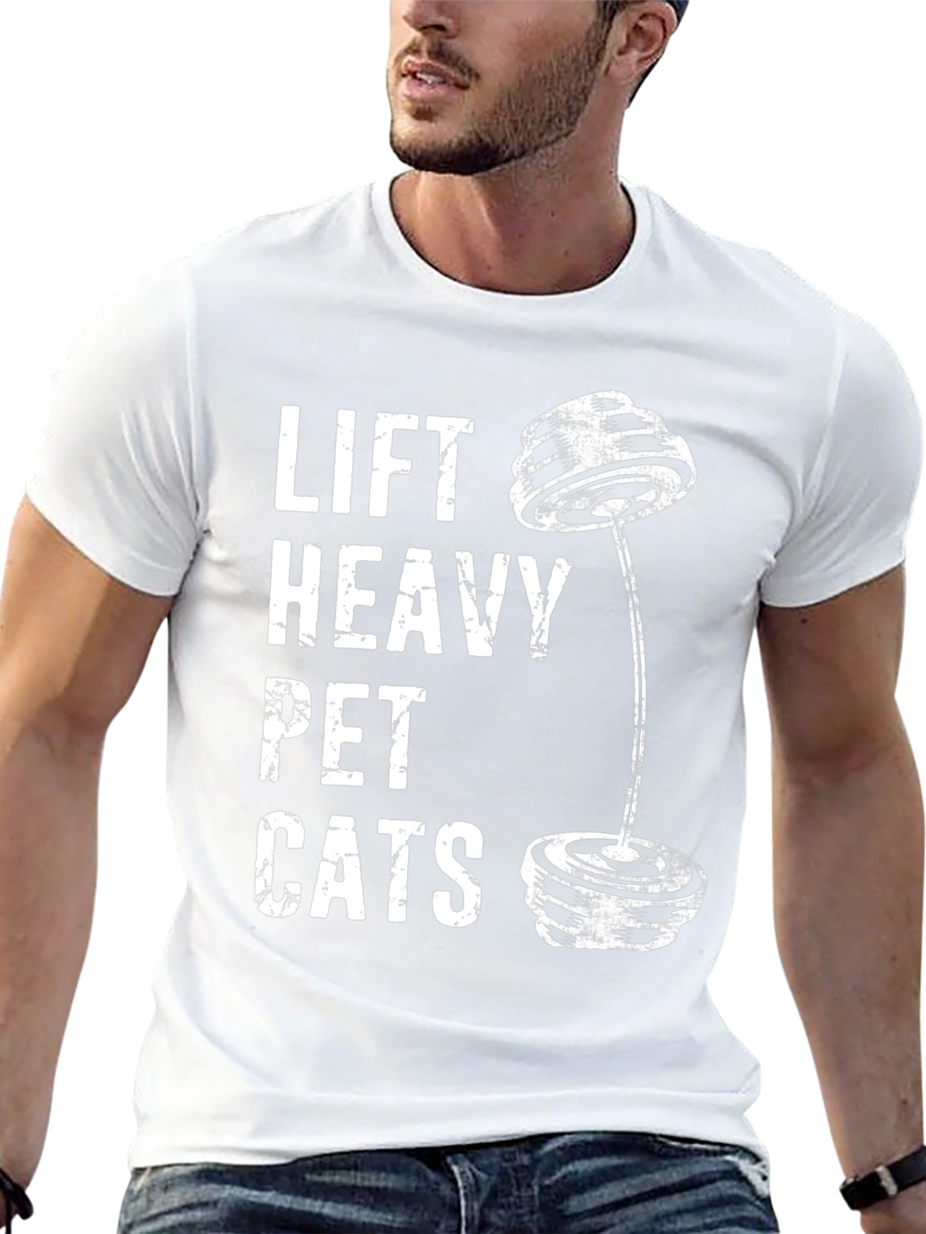 Lift Heavy Pet Cats Graphic T-Shirt
