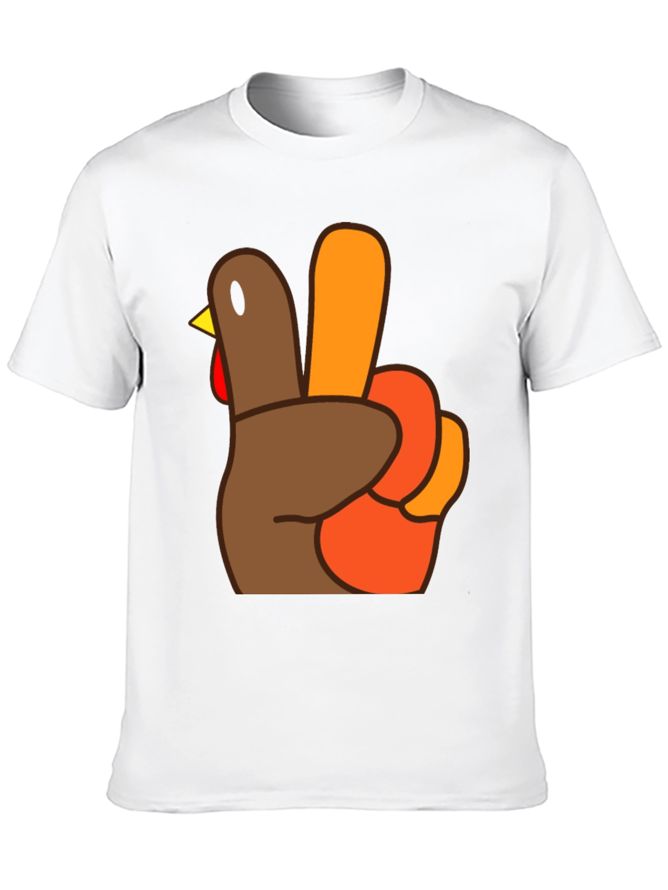 Funny Thanksgiving Turkey Peace Sign T-Shirt