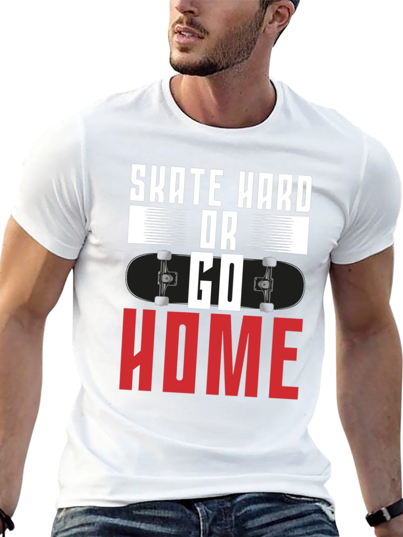 Skate Hard or Go Home Graphic Tee