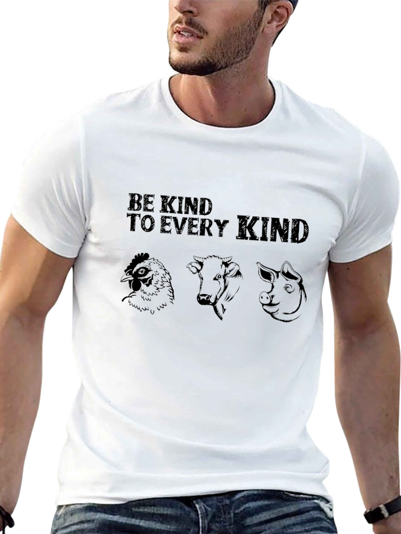 Be Kind Vegan T-Shirt: Animal Lover Tee