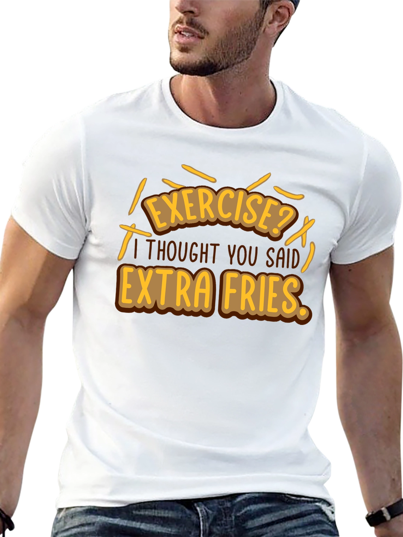 Extra Fries Graphic T-Shirt - Funny Foodie Tee
