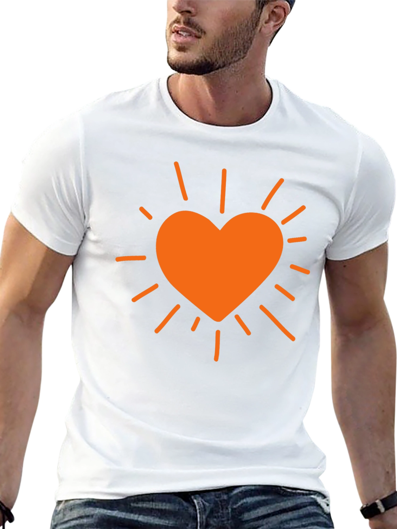 Heart Burst Graphic T-Shirt - Black