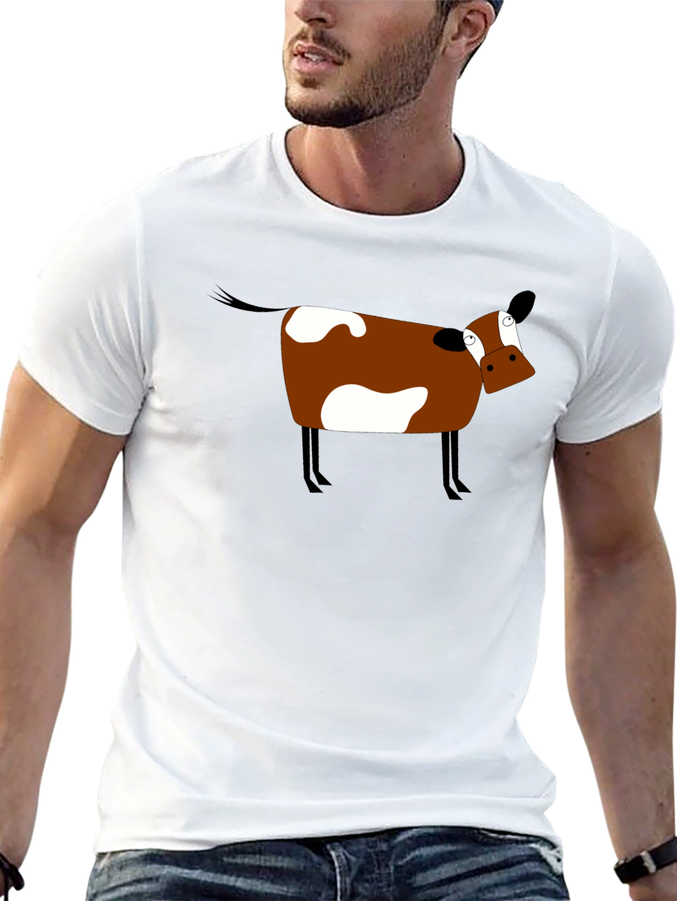 Cow Cartoon T-Shirt - Funny Graphic Tee