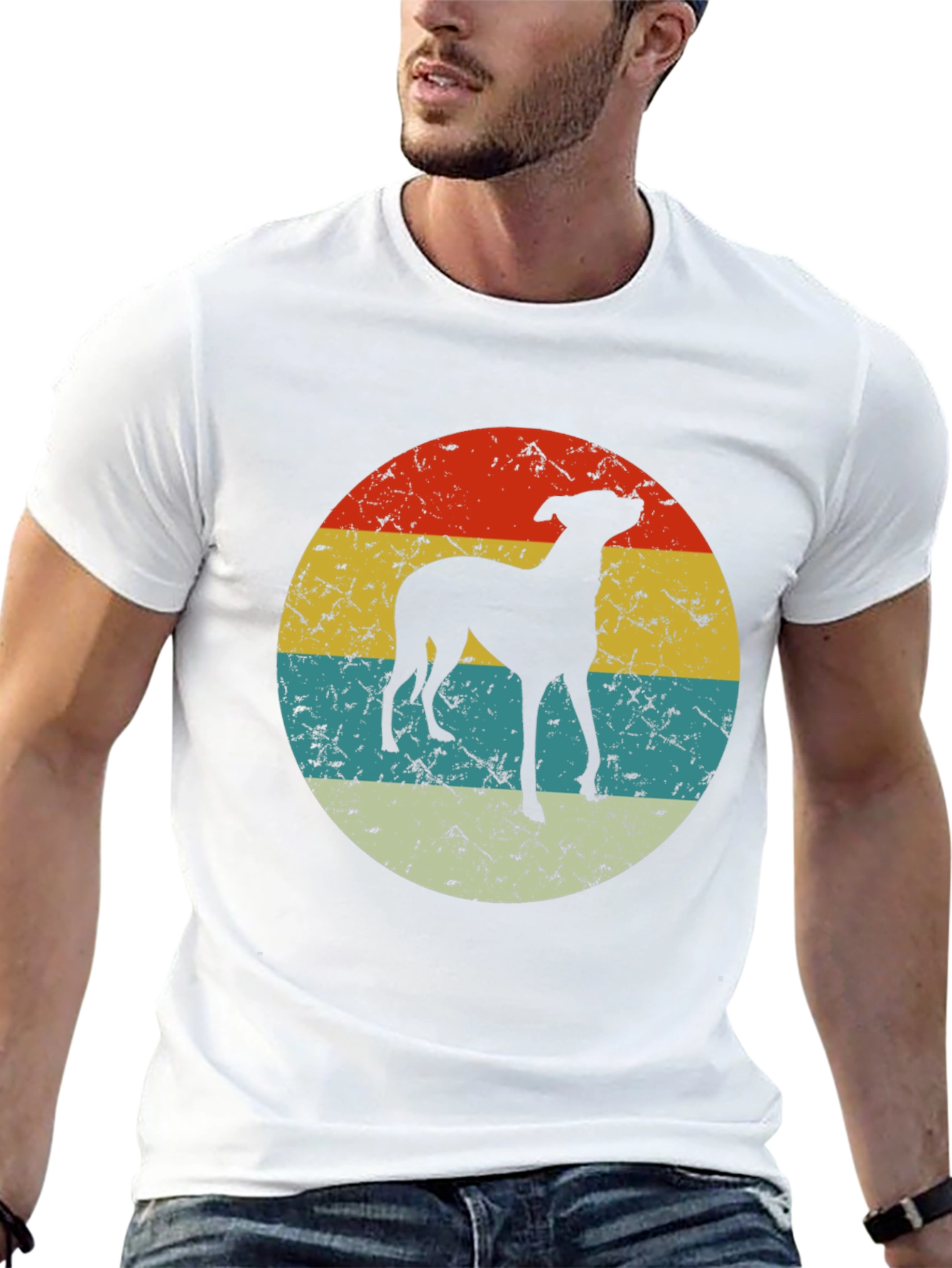 Retro Dog Silhouette Graphic Tee