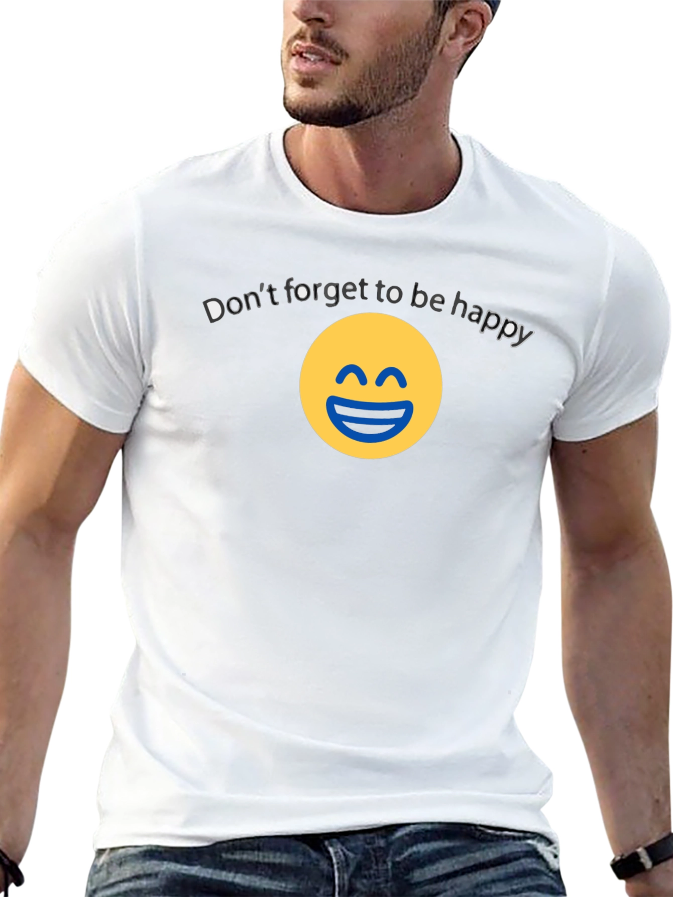 Be Happy Graphic Tee - Unisex Cotton Blend