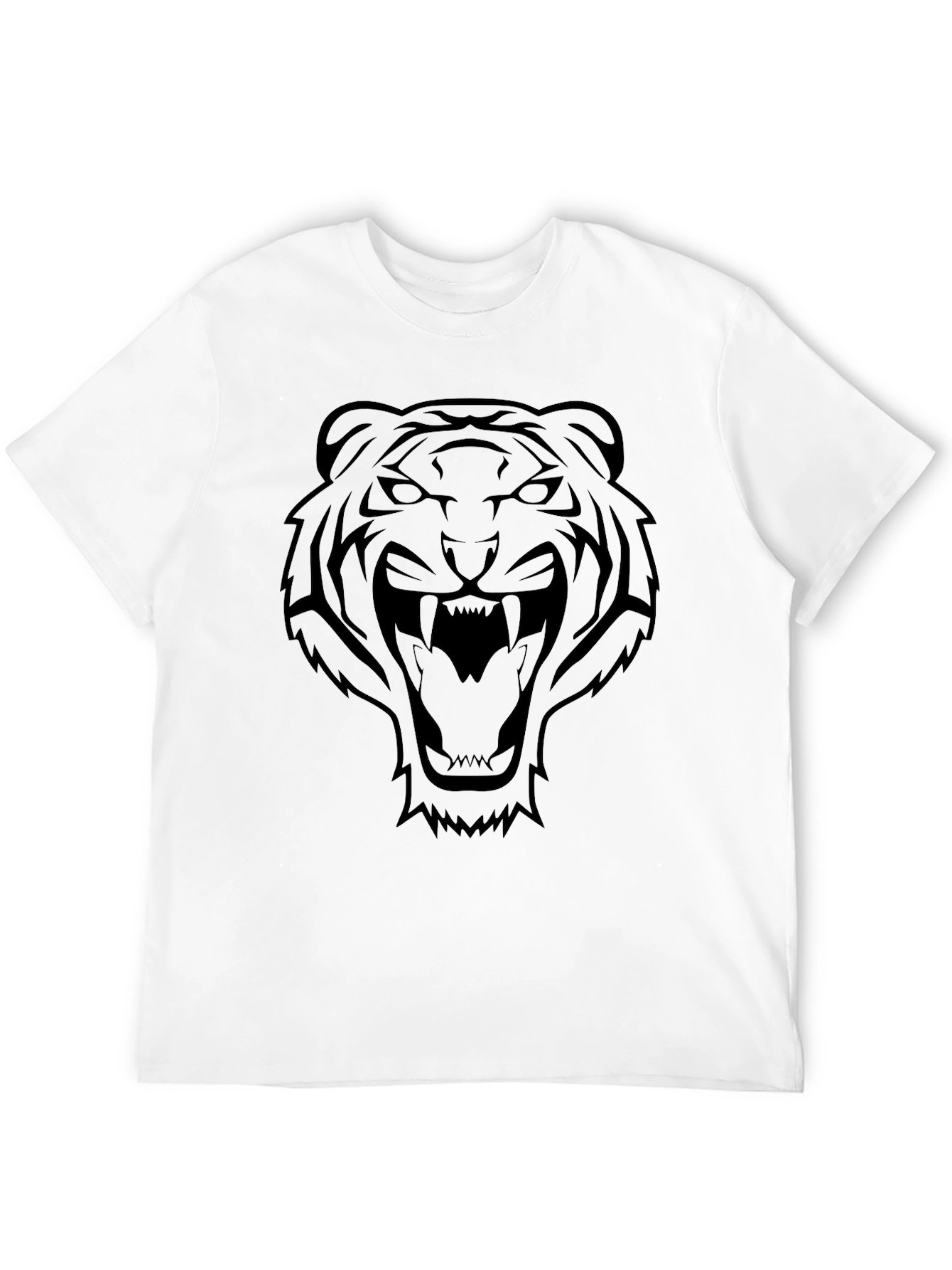 Bold Tiger Graphic Tee - Black