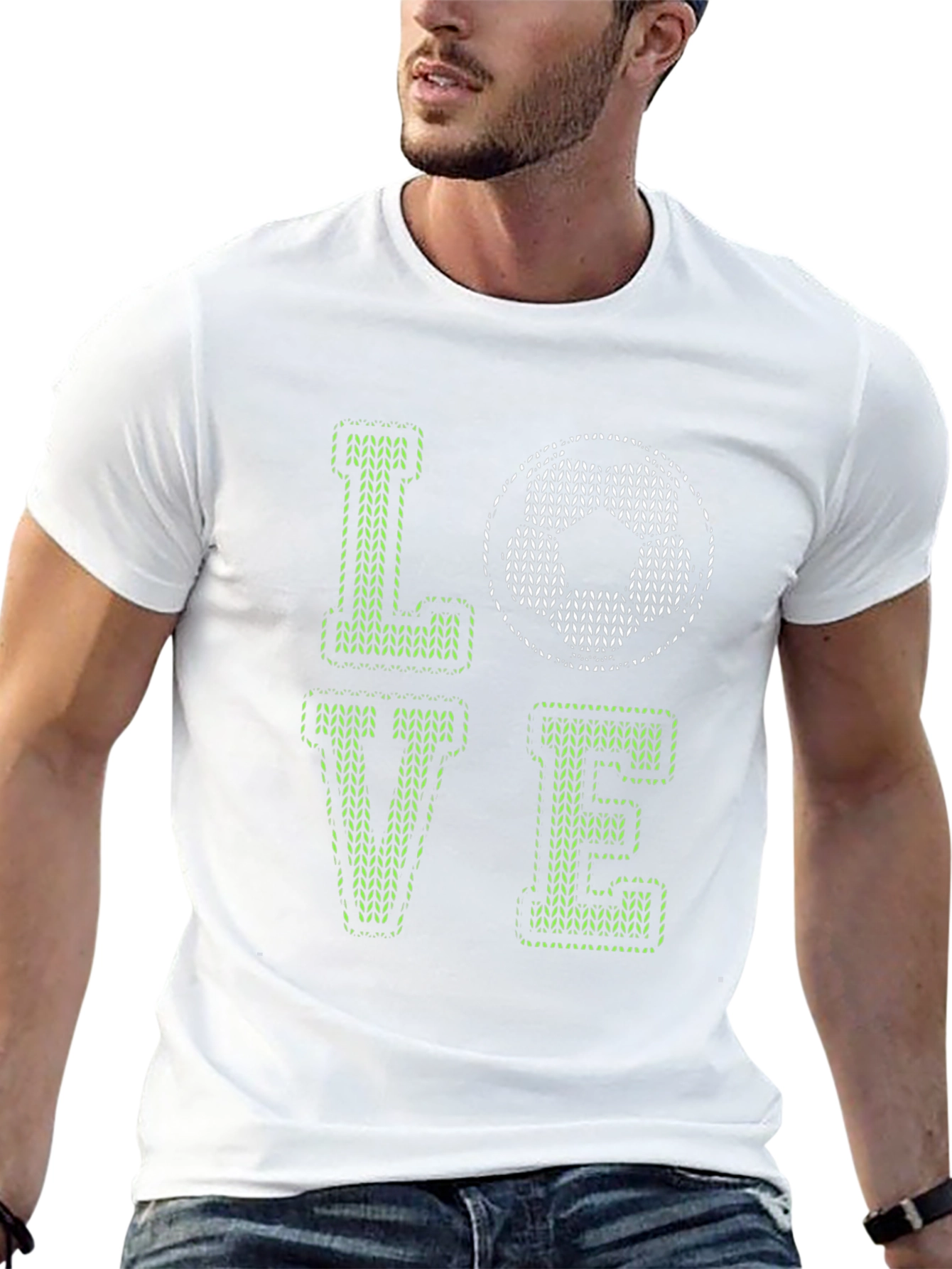 Love Soccer Graphic Black T-Shirt