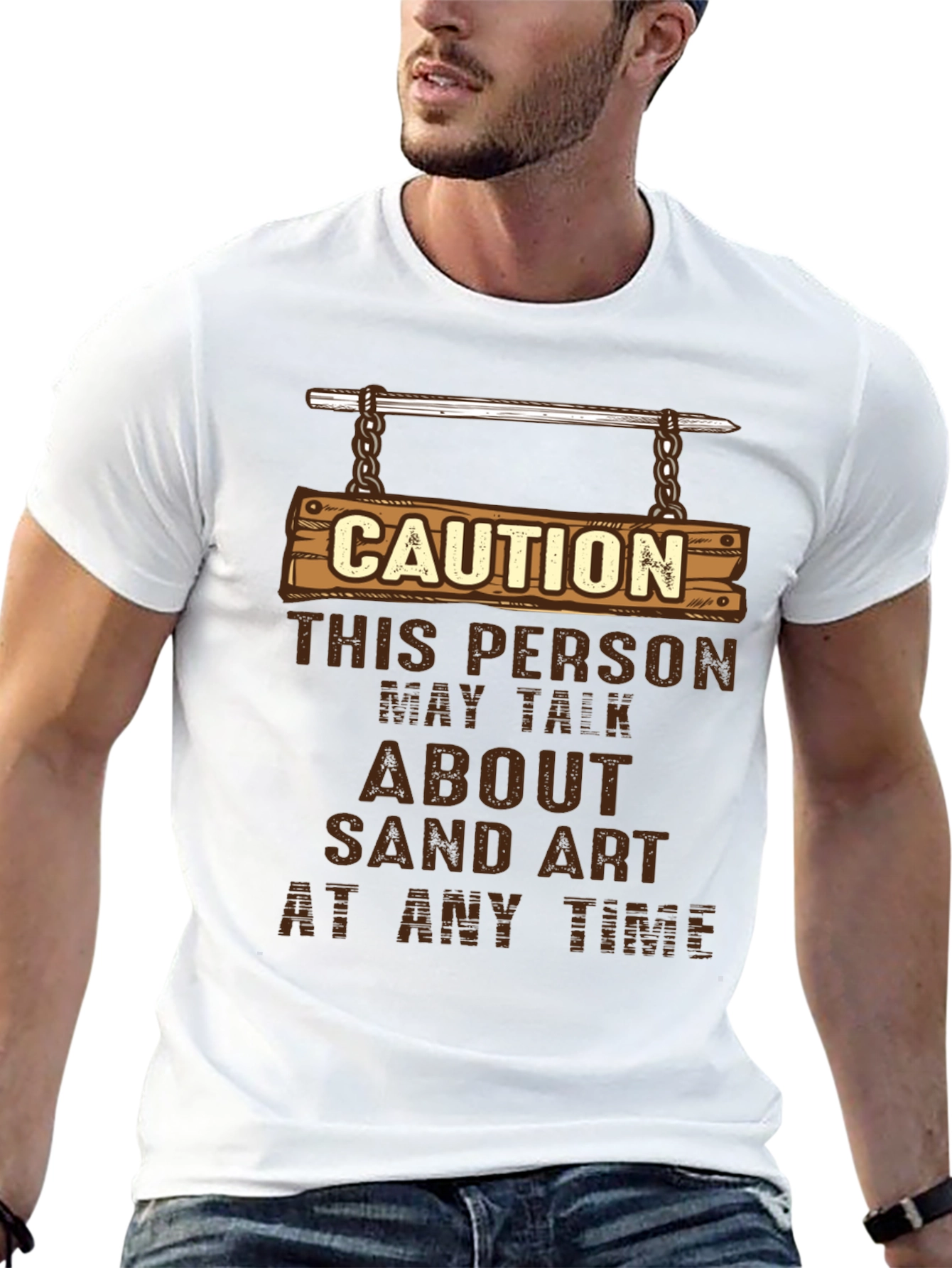 Caution Sand Art T-Shirt