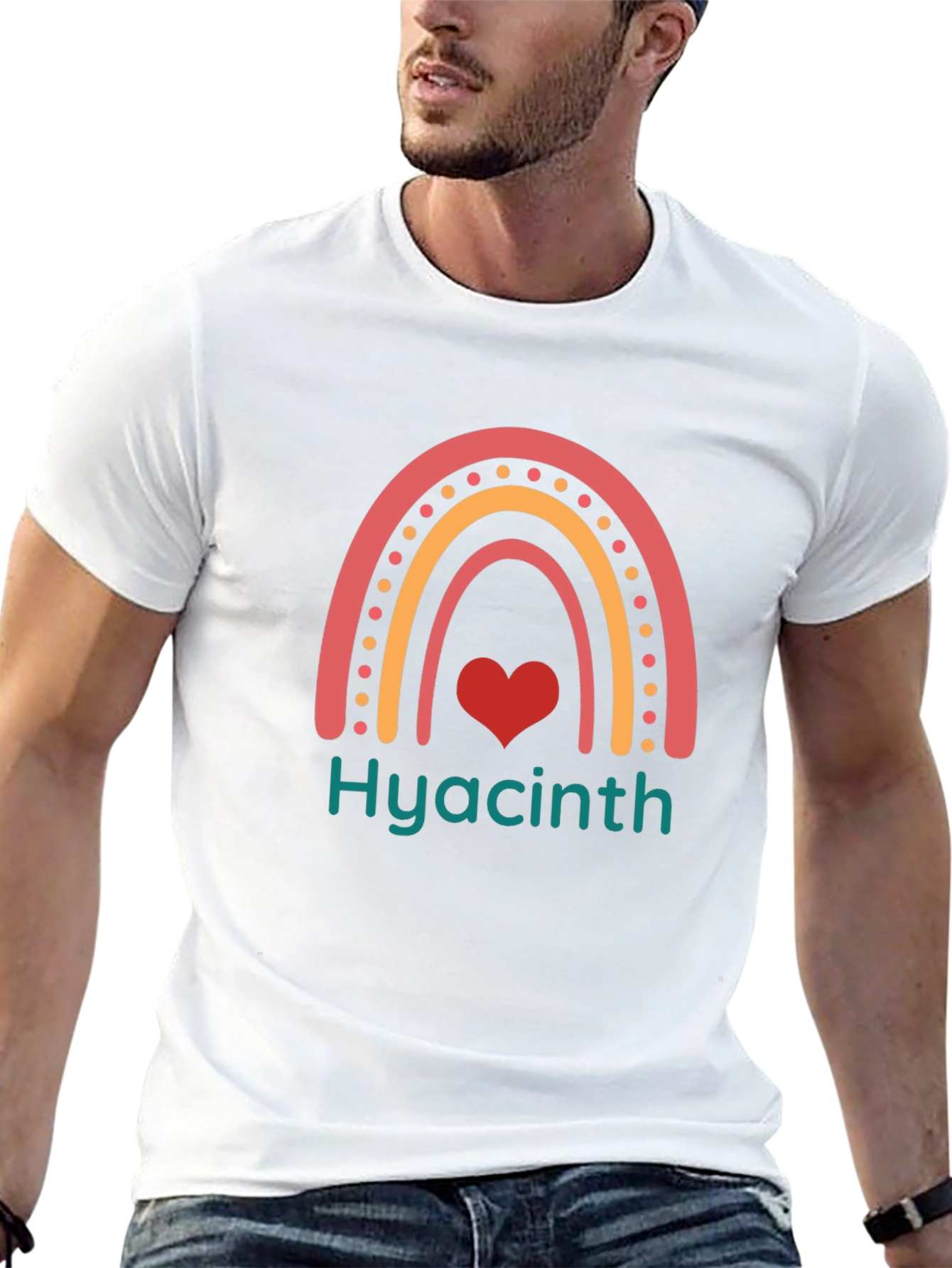 Hyacinth Rainbow Heart Tee - Stylish Comfort