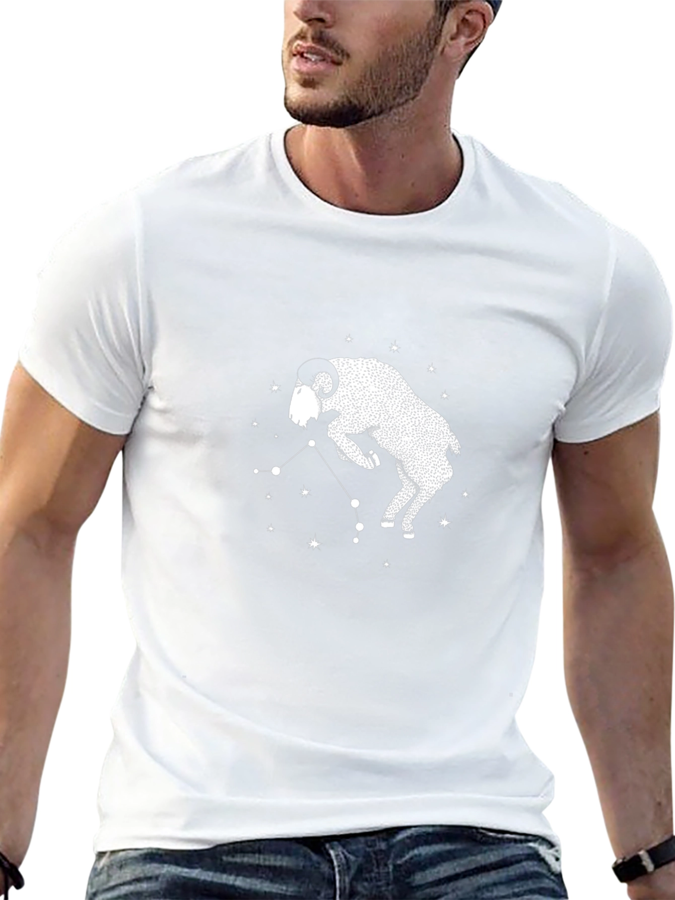 Aries Constellation Black T-Shirt